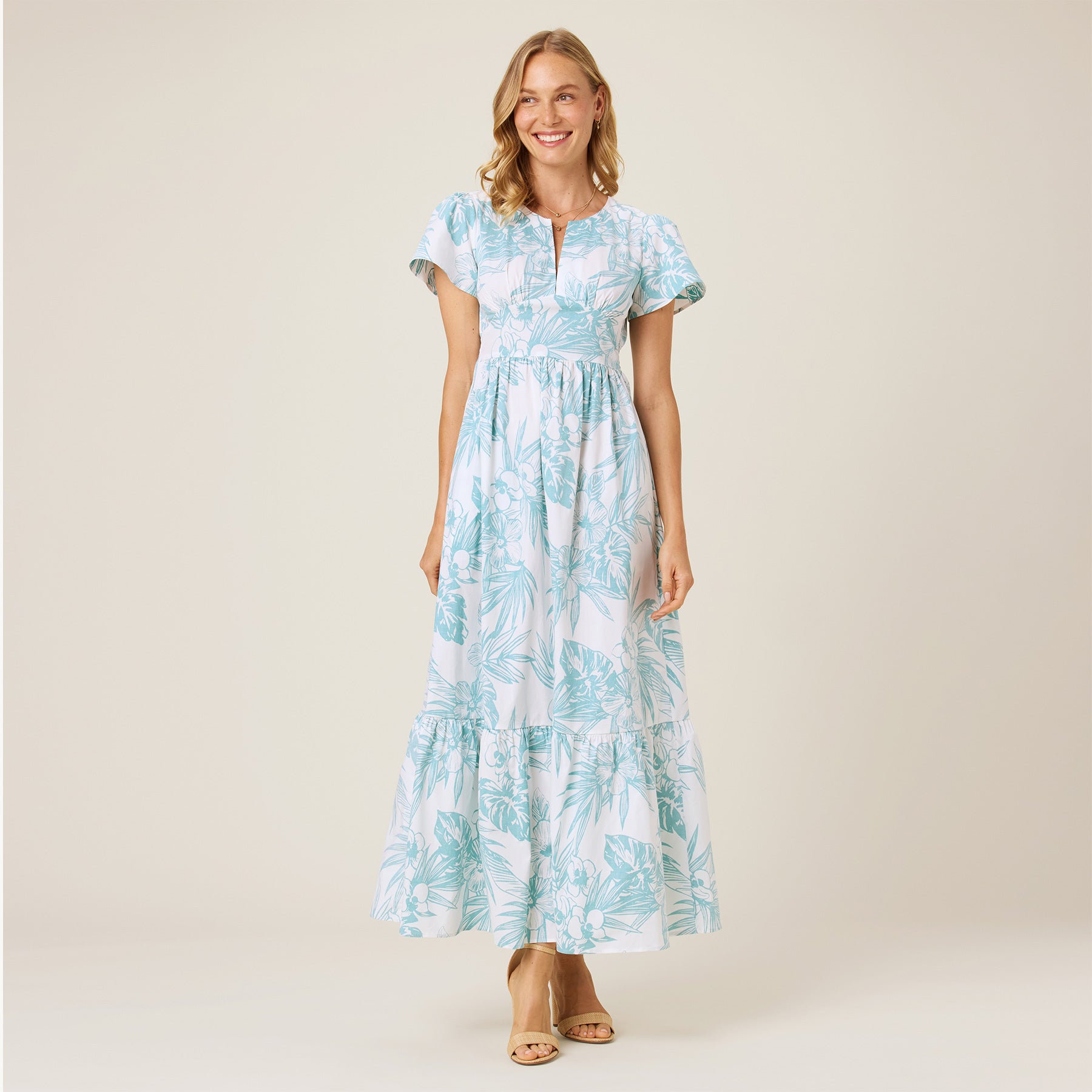 Reyn Spooner PUA AKA CAMERON DRESS in POOL BLUE