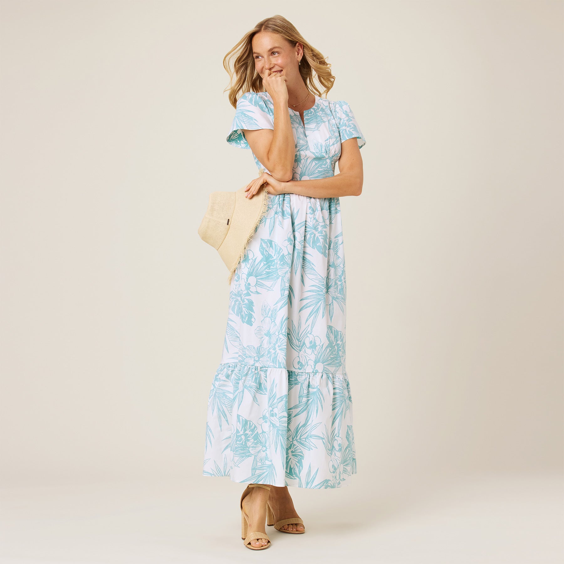 Reyn Spooner PUA AKA CAMERON DRESS in POOL BLUE