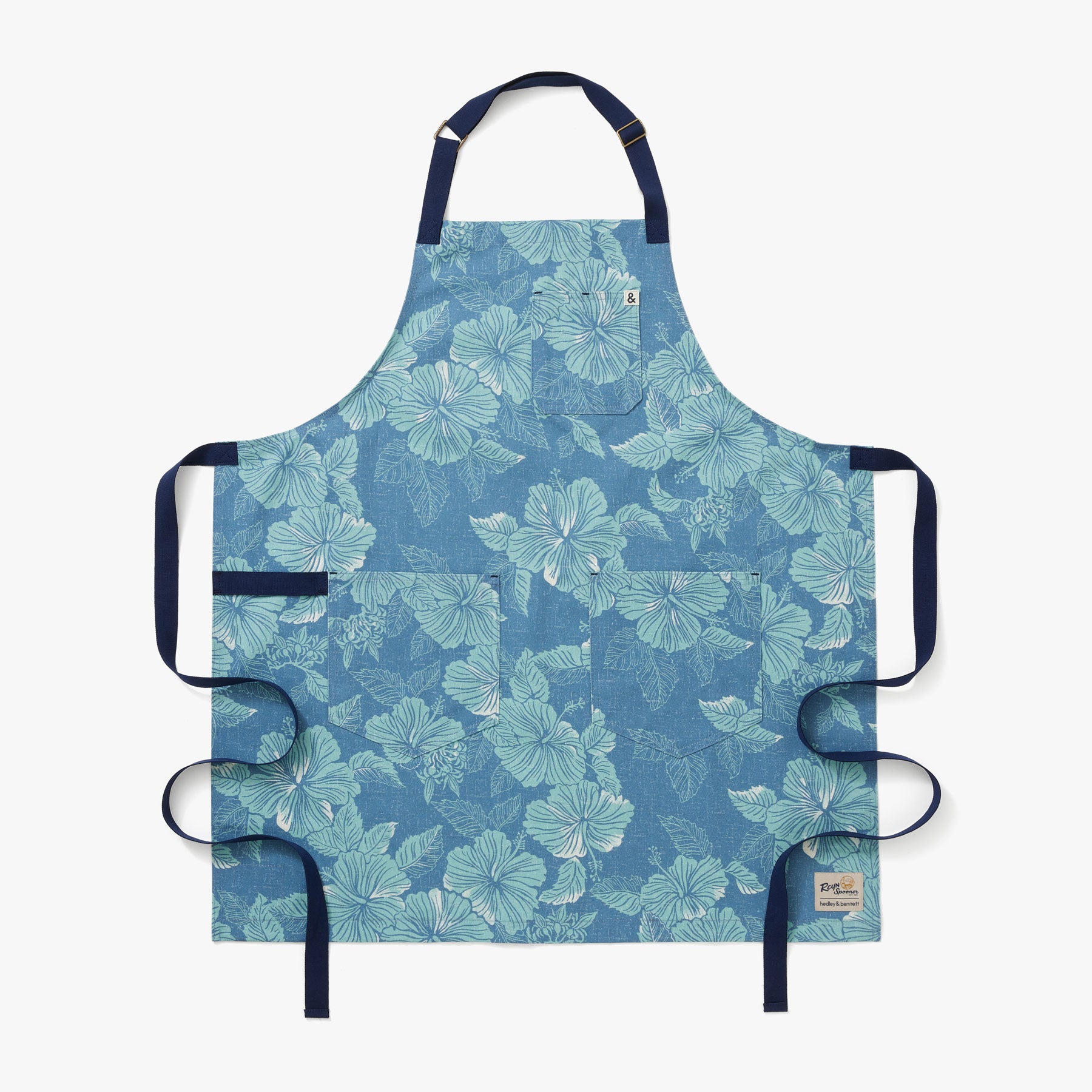 Reyn Spooner ALOHA BISCUS HEDLEY & BENNETT ESSENTIAL APRON in BLUE HORIZON