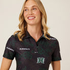 Reyn Spooner WOMEN'S UNIVERSITY OF HAWAI'I GAME DAY PERFORMANCE POLO in BLACK