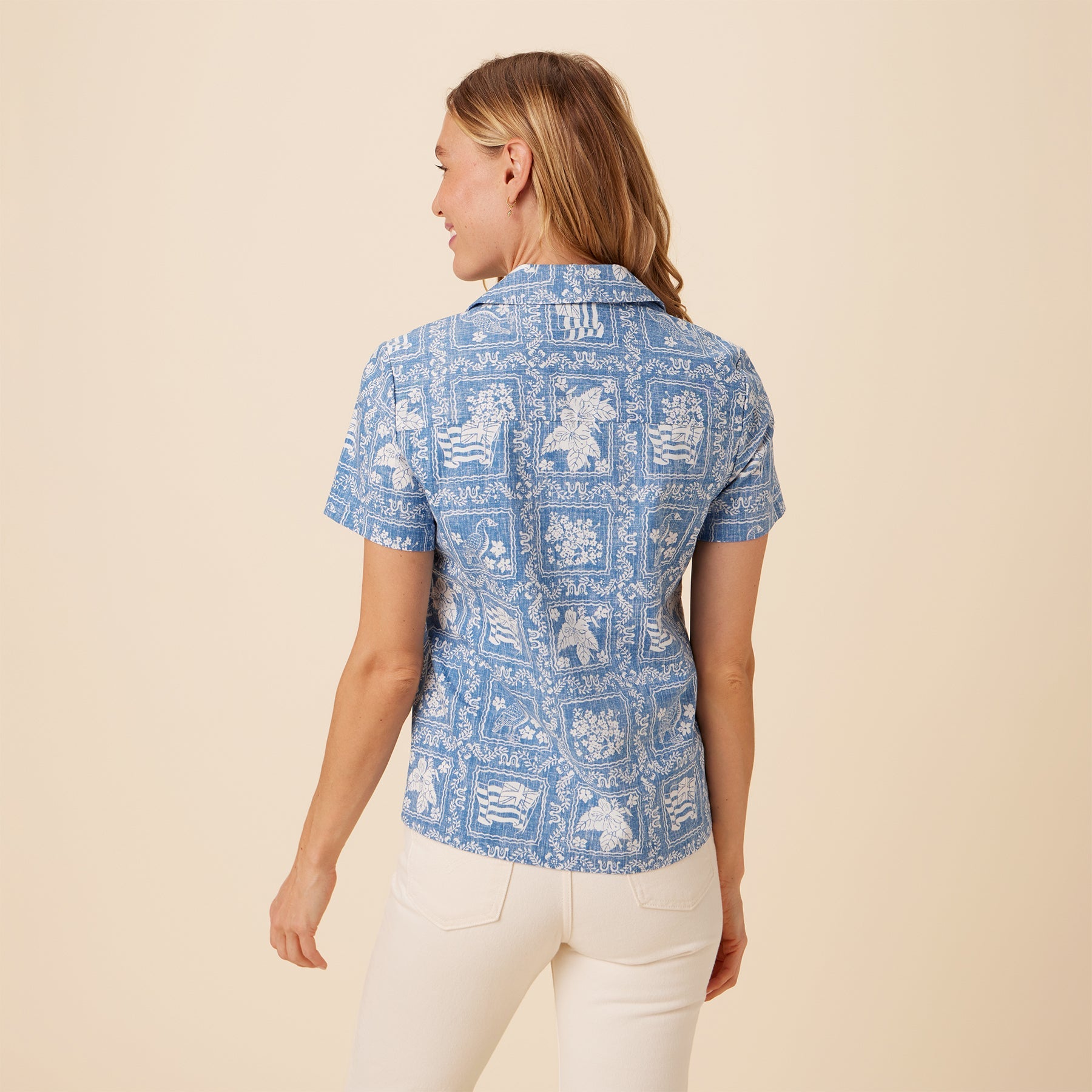 Reyn Spooner LAHAINA SAILOR KORA TOP in DENIM