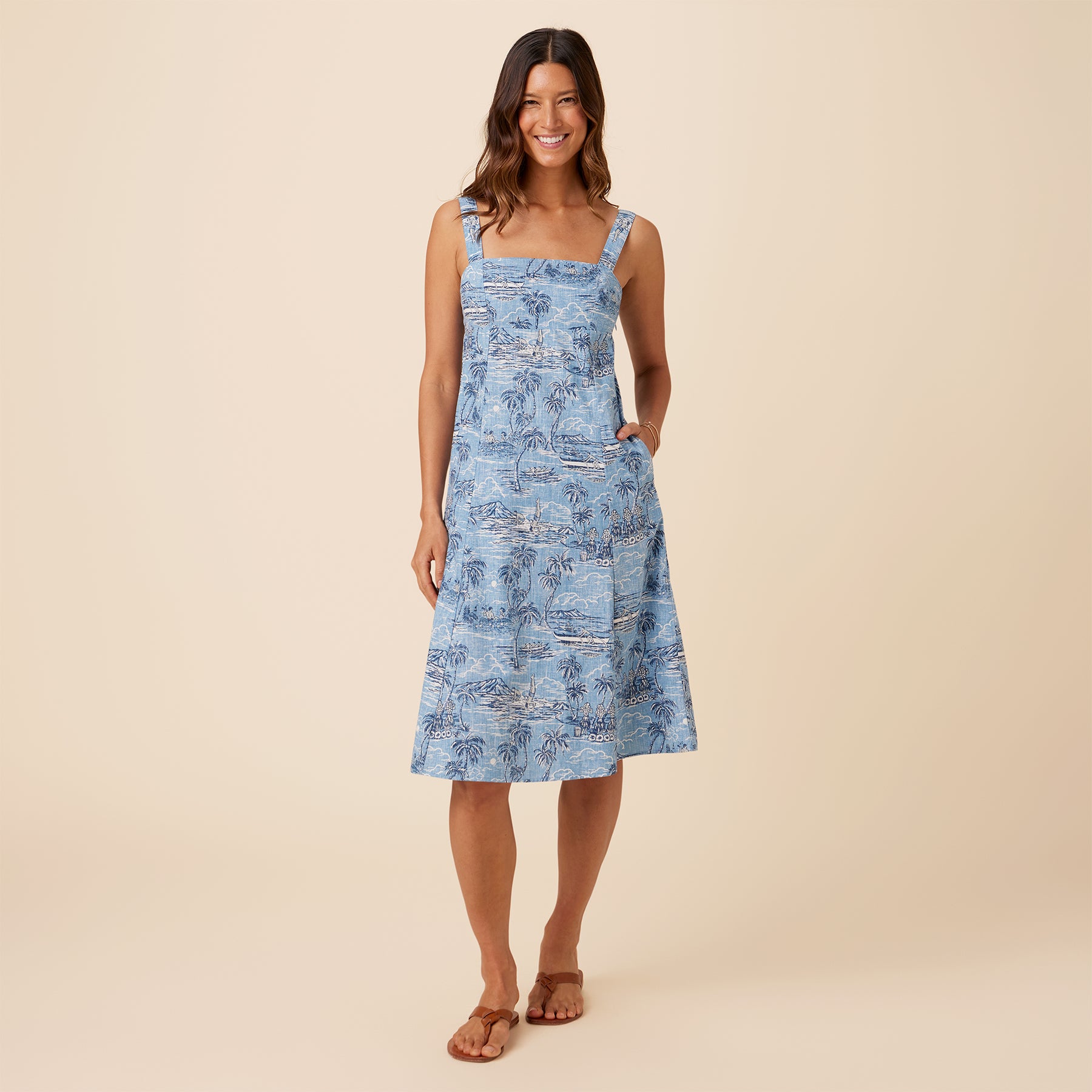 Reyn Spooner ISLAND PARADISE TIE BACK SUNDRESS in CHAMBRAY