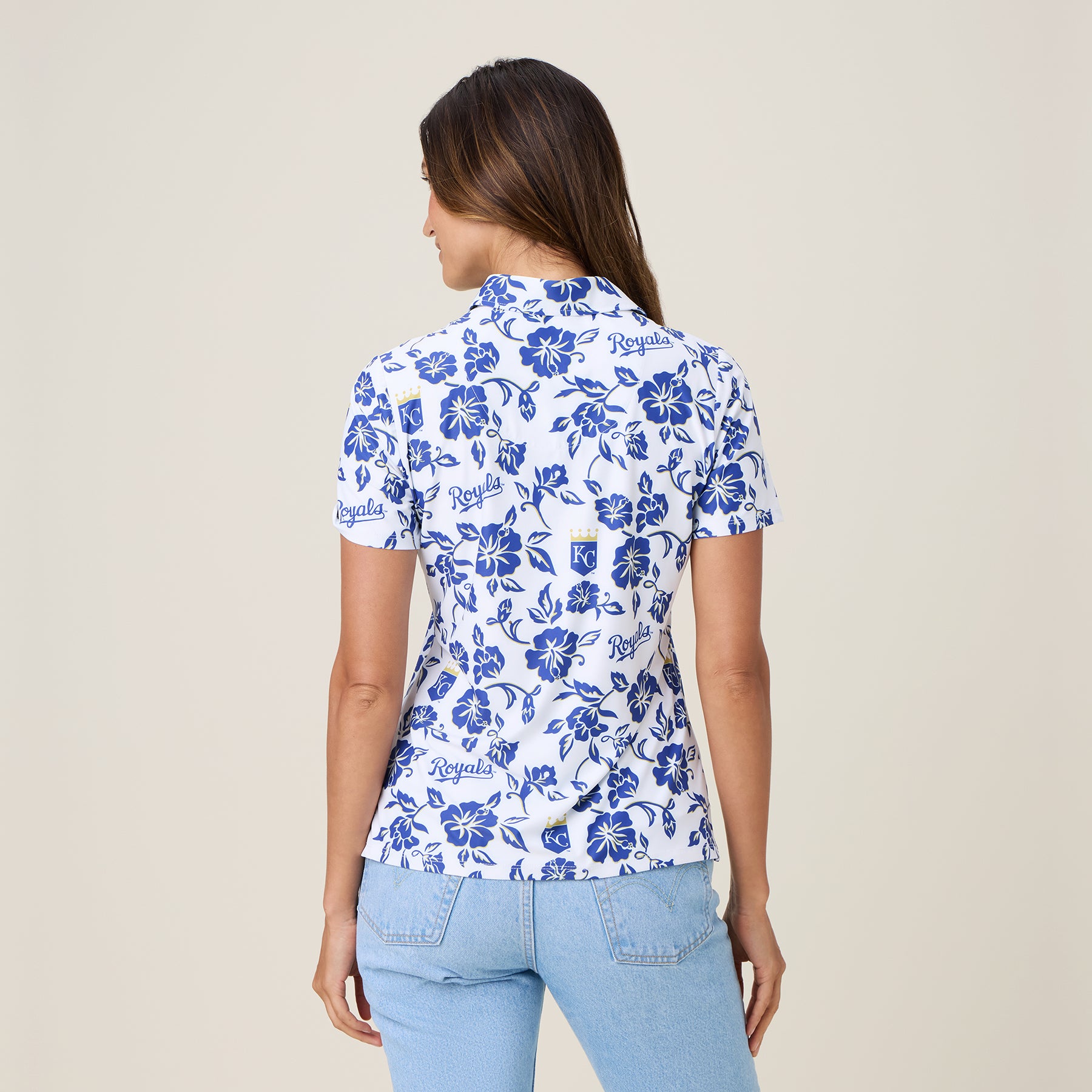 Reyn Spooner MLB® WOMEN'S KANSAS CITY ROYALS GAME DAY PERFORMANCE POLO in WHITE