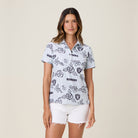 Reyn Spooner WOMEN'S LAS VEGAS RAIDERS GAME DAY PERFORMANCE POLO in SILVER