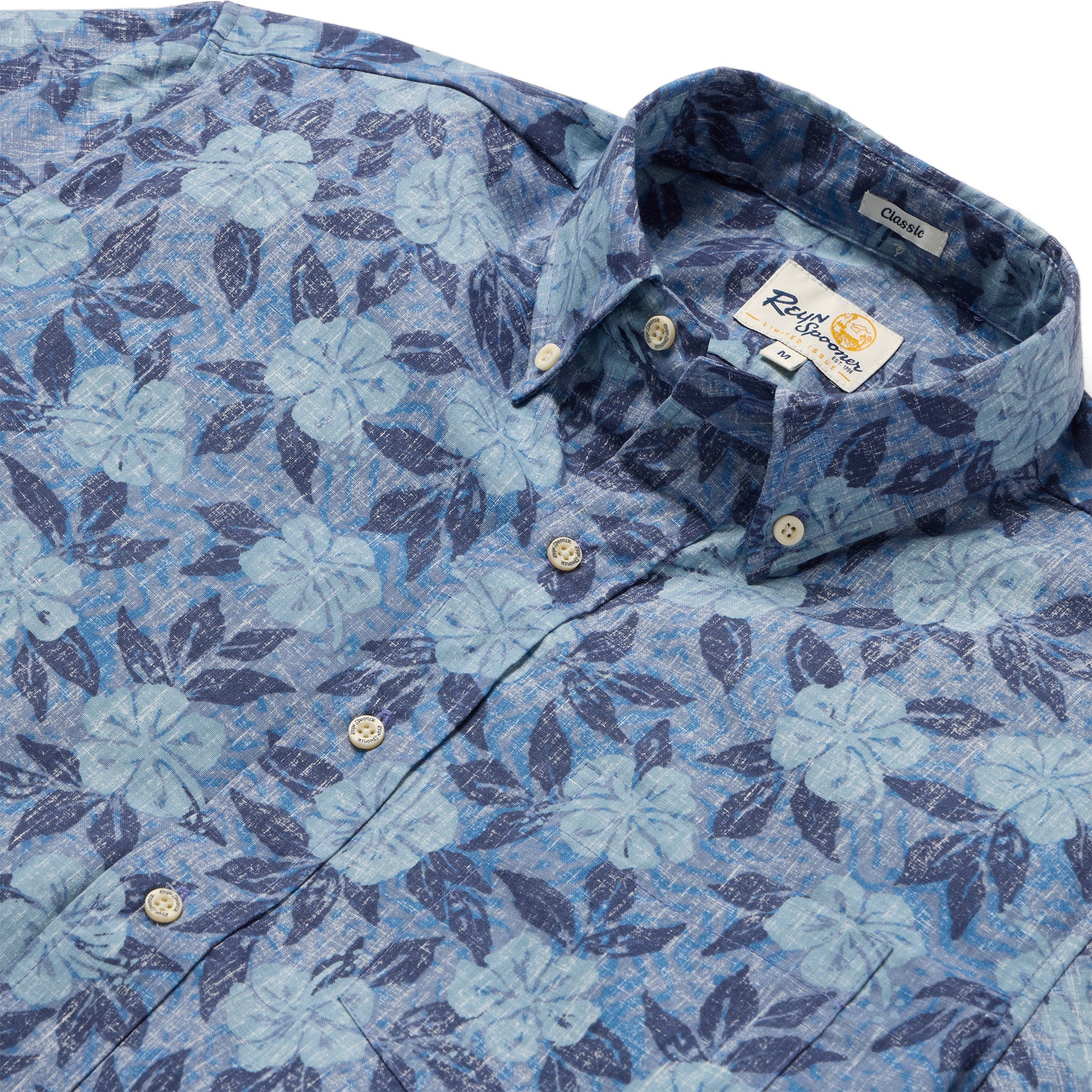 Reyn Spooner BISCUS WEAVE BUTTON FRONT in INFINITY BLUE