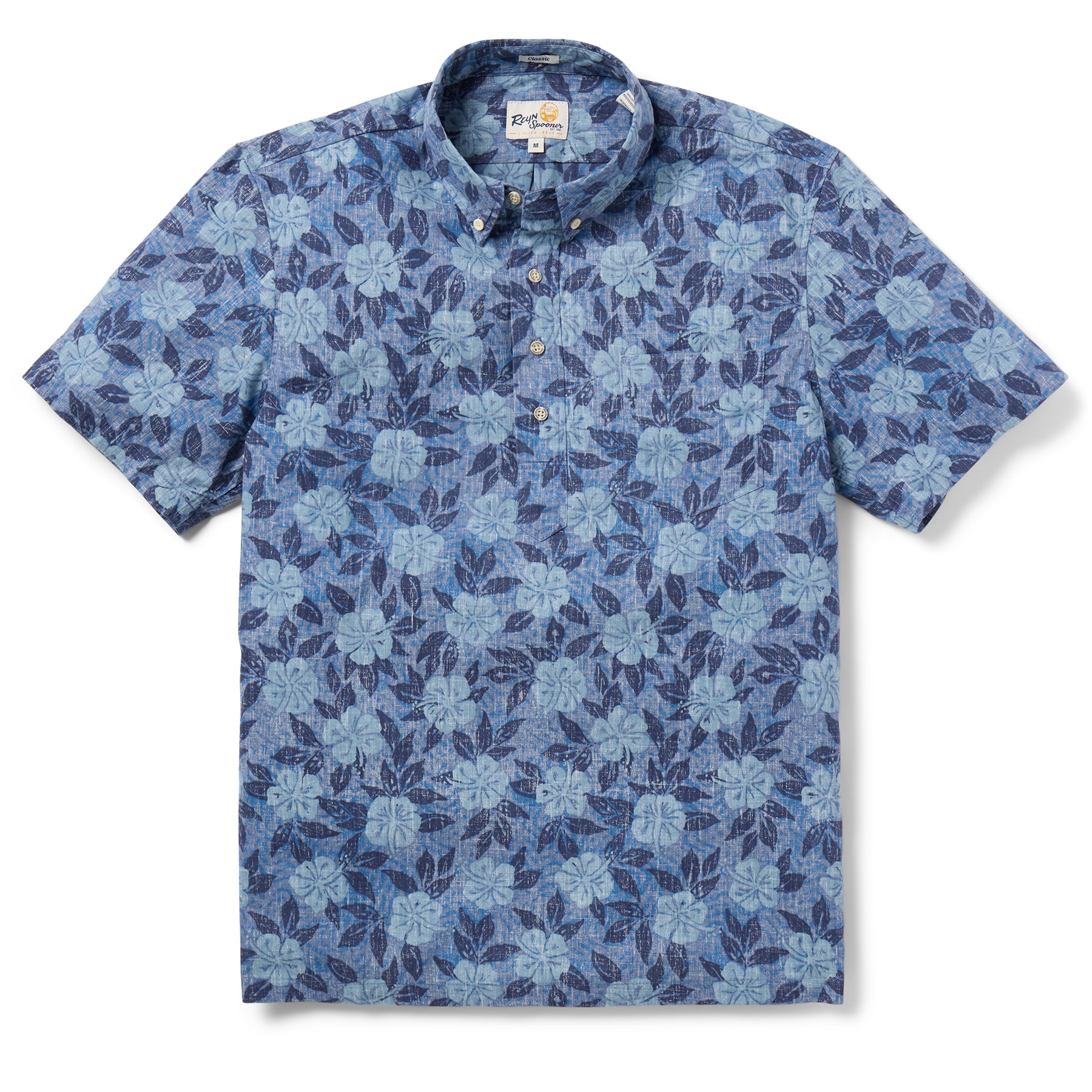 Reyn Spooner BISCUS WEAVE PULLOVER in INFINITY BLUE