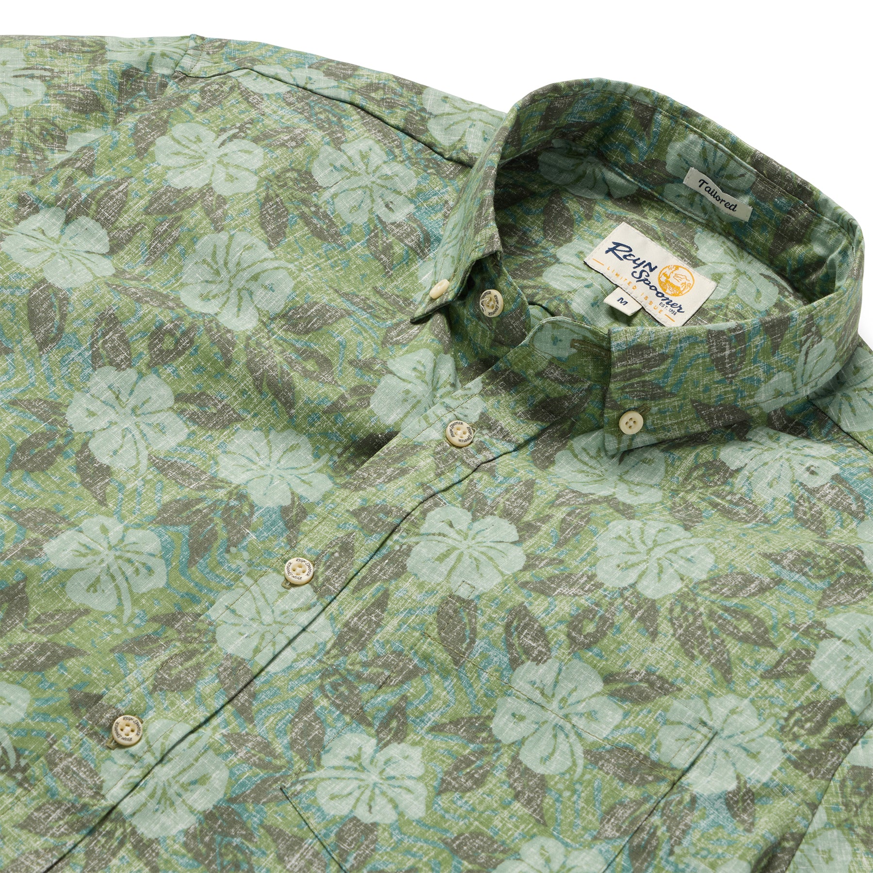 Reyn Spooner BISCUS WEAVE TAILORED in HEDGEGREEN