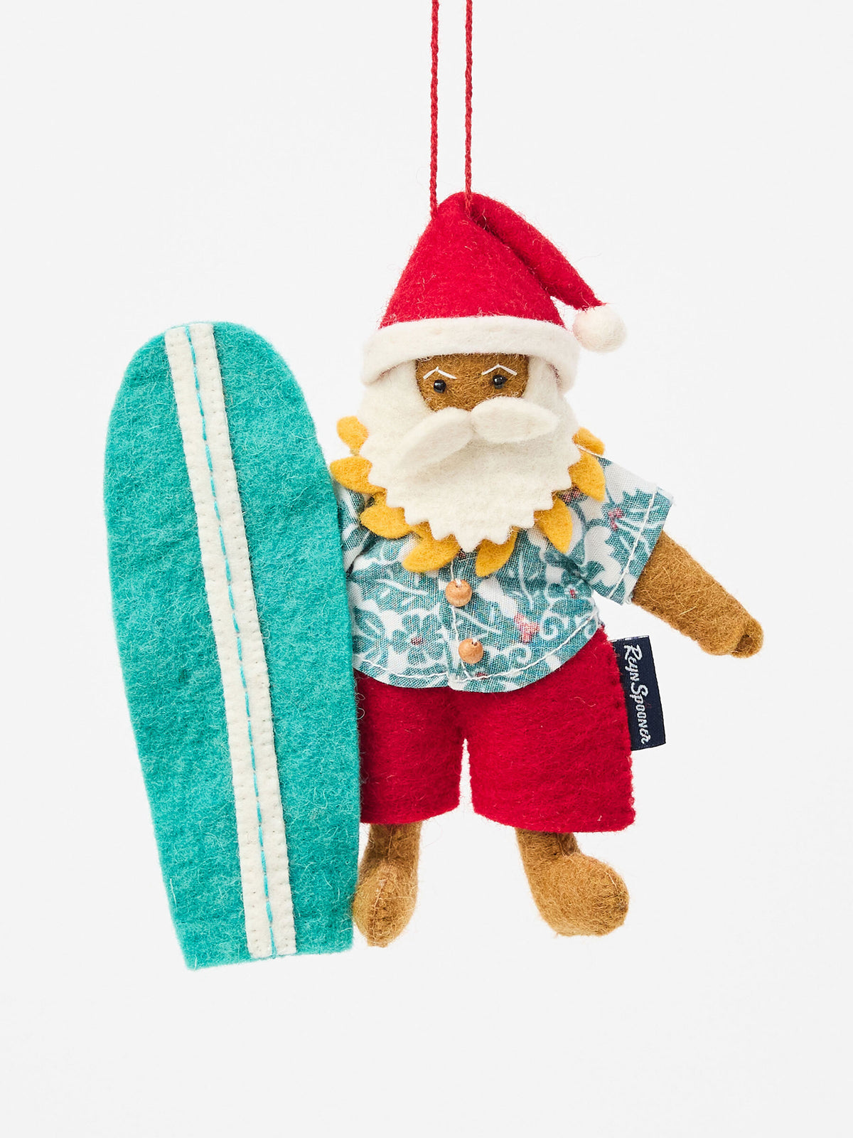 Reyn Spooner SURFING SANTA ORNAMENT in MINT