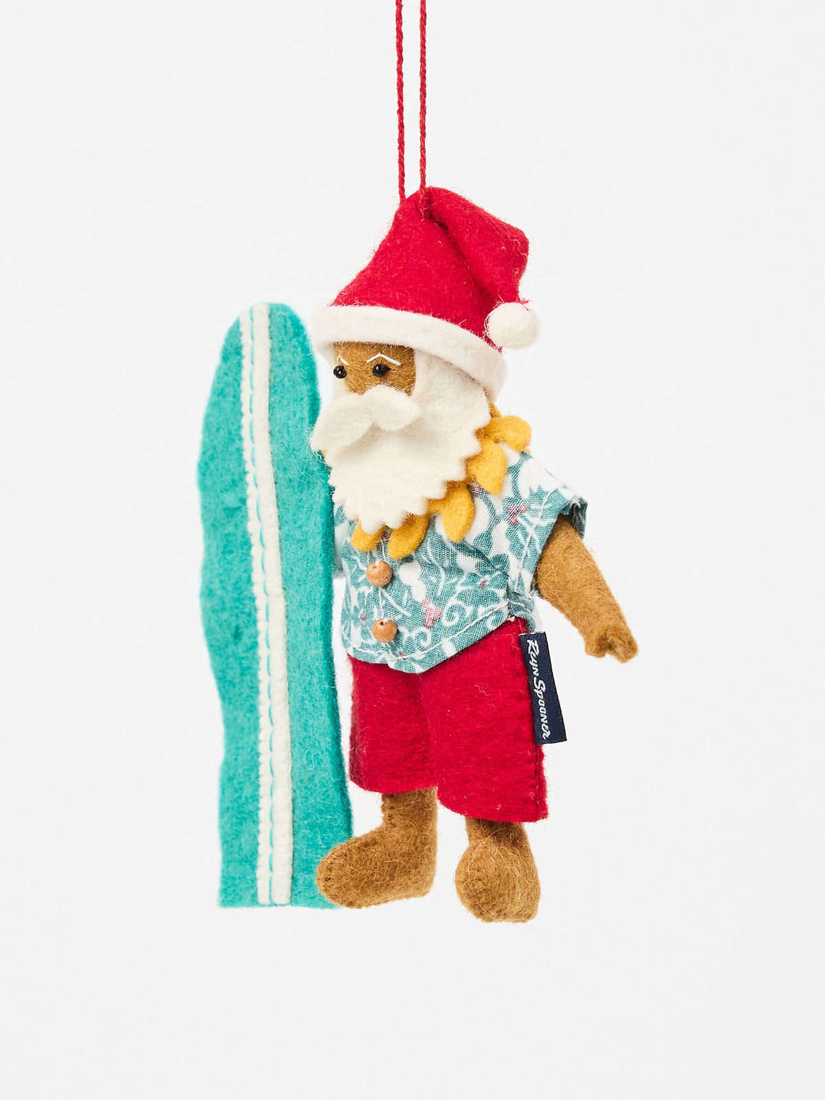 Reyn Spooner SURFING SANTA ORNAMENT in MINT
