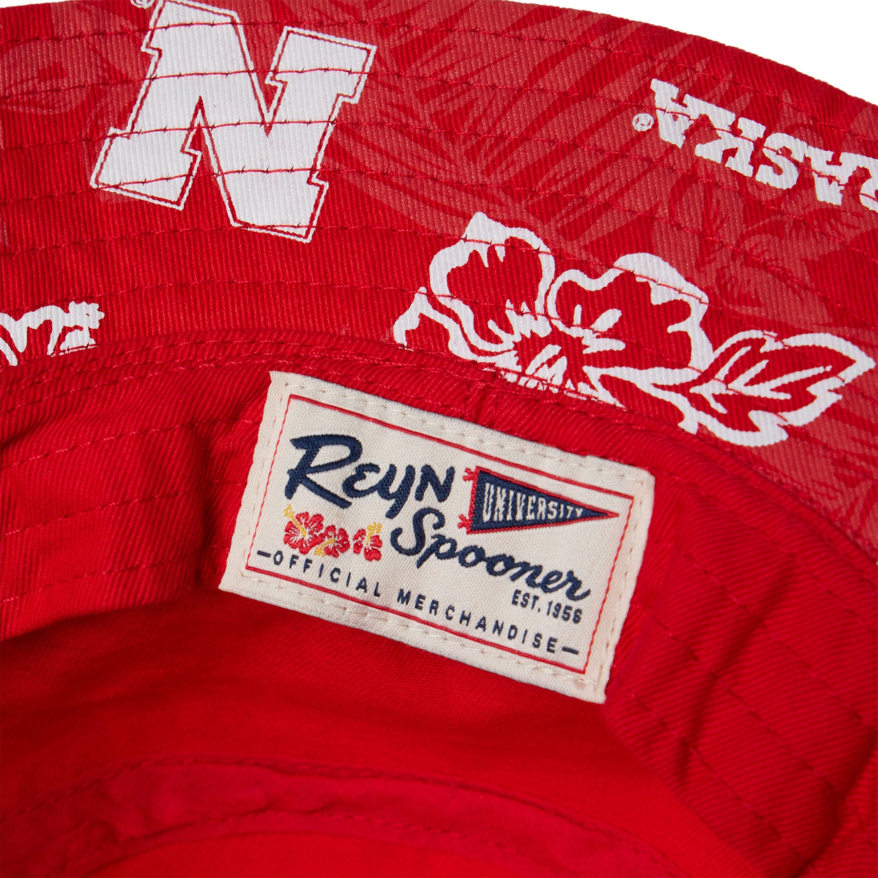 Reyn Spooner UNIVERSITY OF NEBRASKA BUCKET HAT in RED