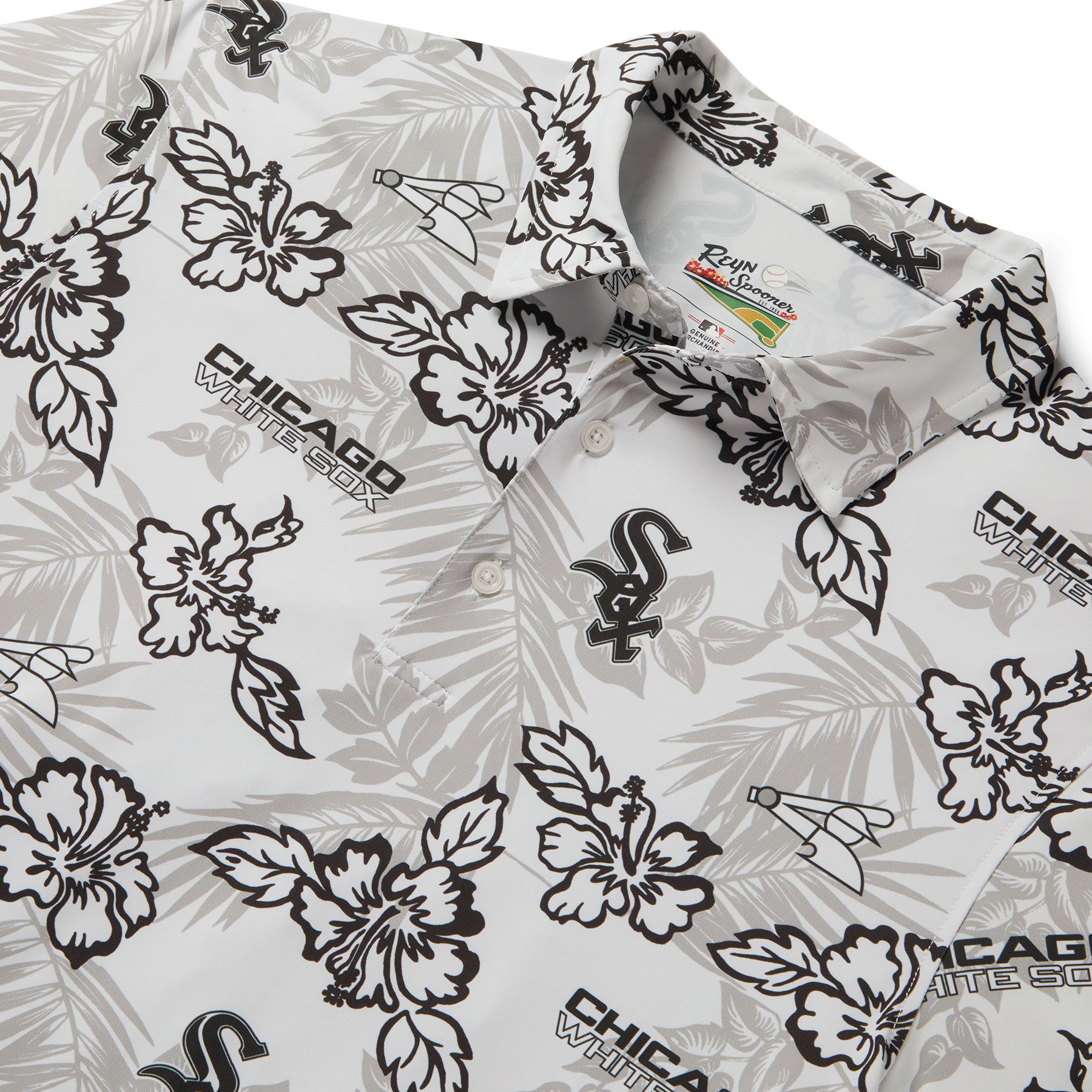 Reyn Spooner CHICAGO WHITE SOX PUA PERFORMANCE POLO in WHITE
