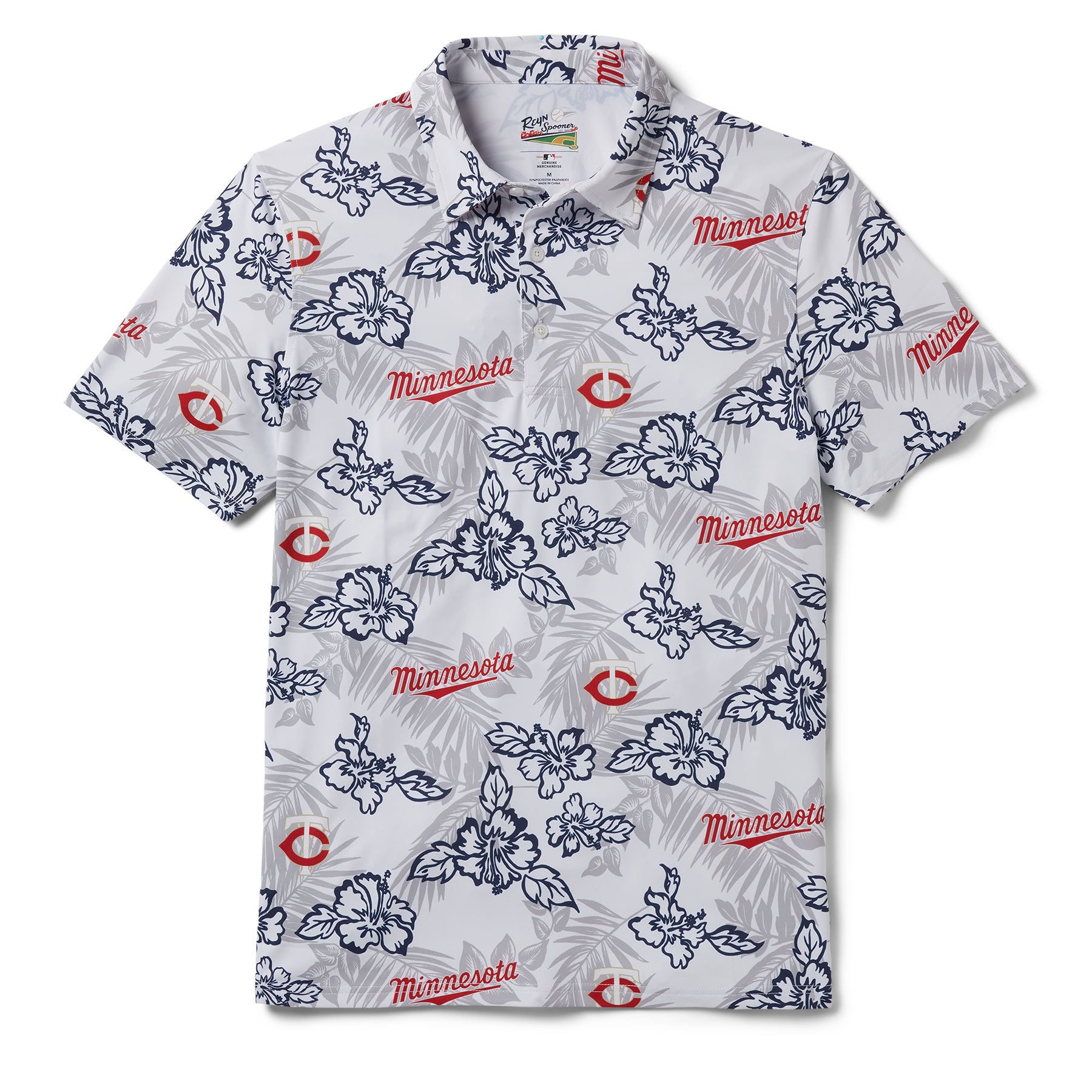 Reyn Spooner MINNESOTA TWINS PUA PERFORMANCE POLO in WHITE