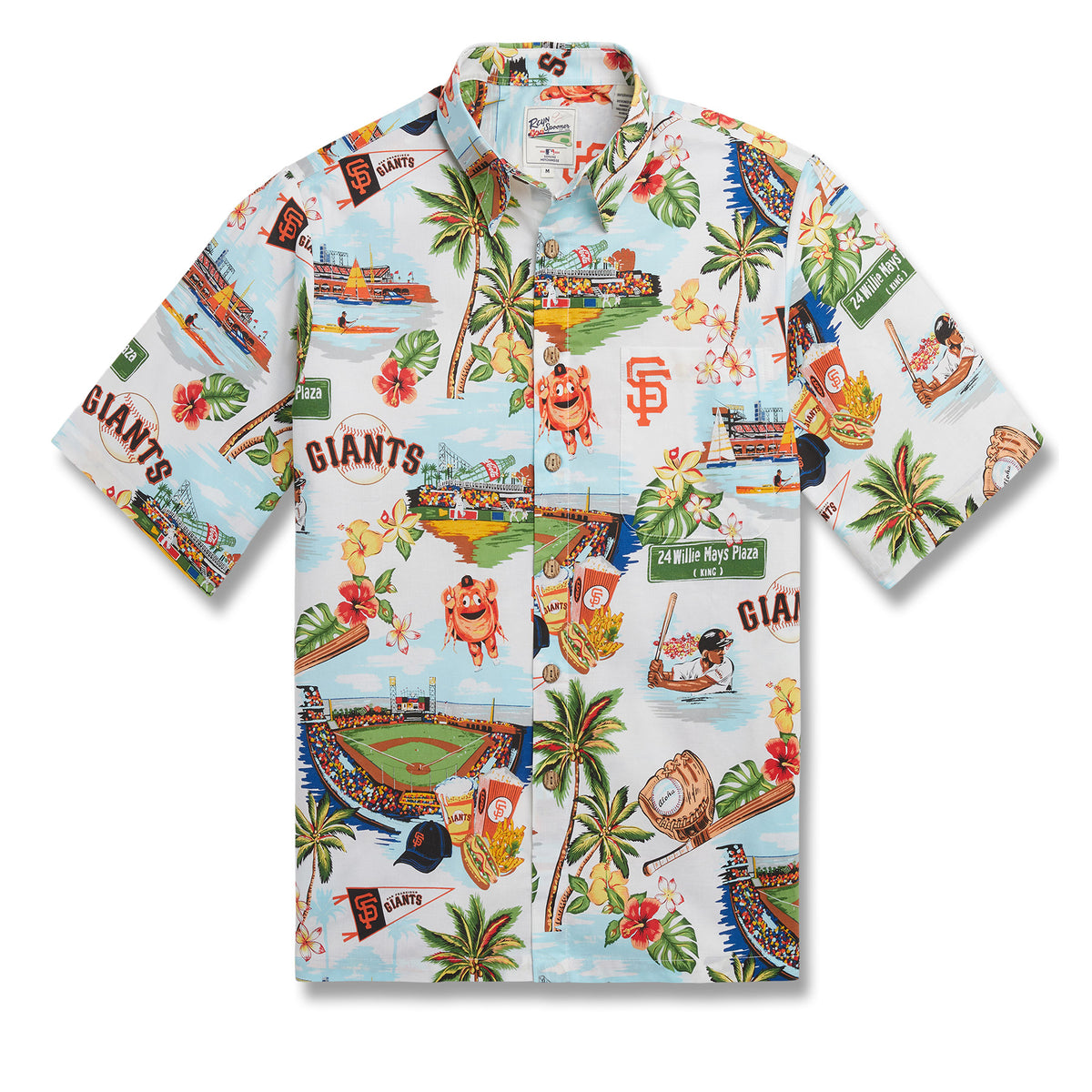 Reyn Spooner San Francisco Giants Classic Fit Hawaiian Shirt (scenic) Men's Clothing in Blue for Men