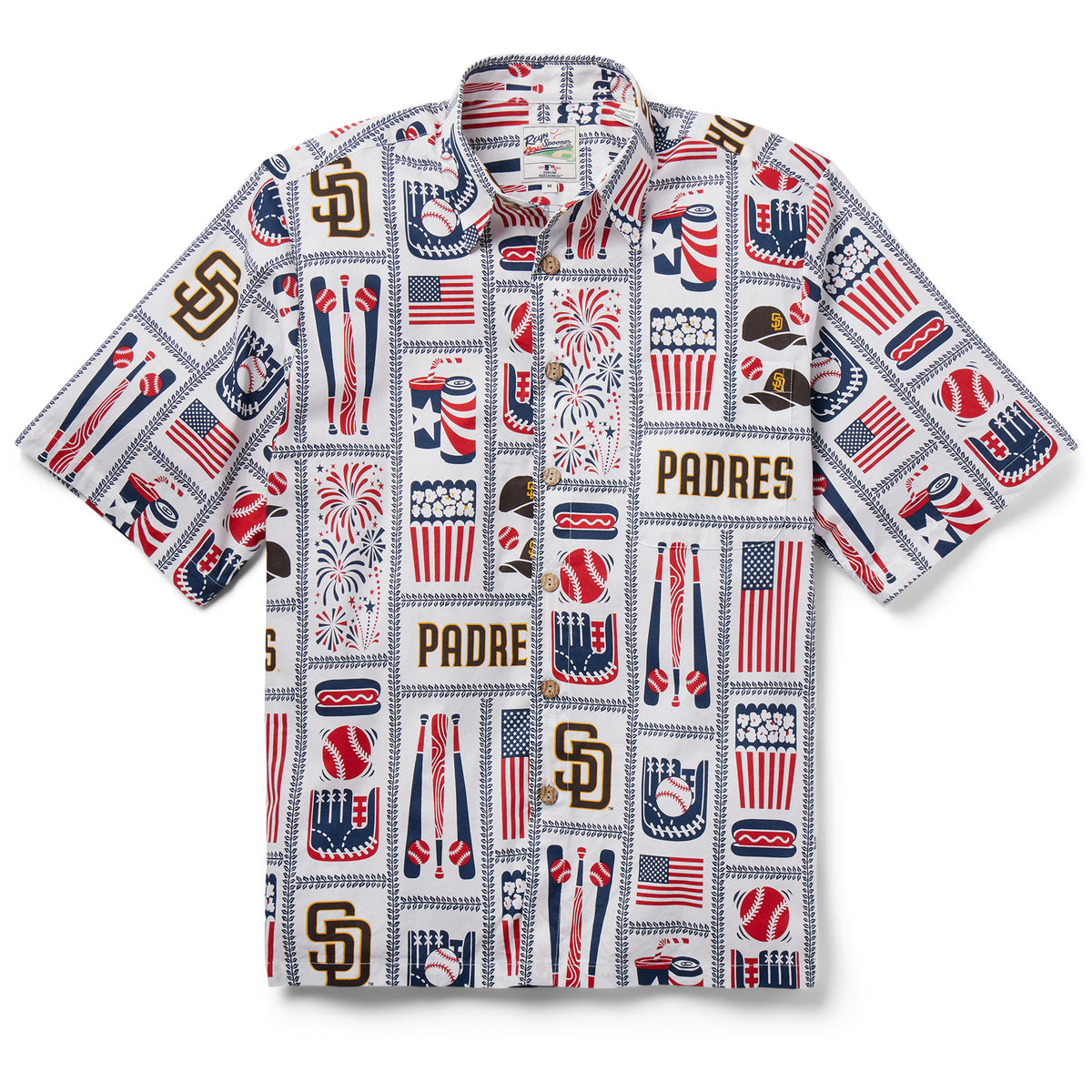 Men's Reyn Spooner White San Francisco Giants scenic Button-Up Shirt Size: 3XL