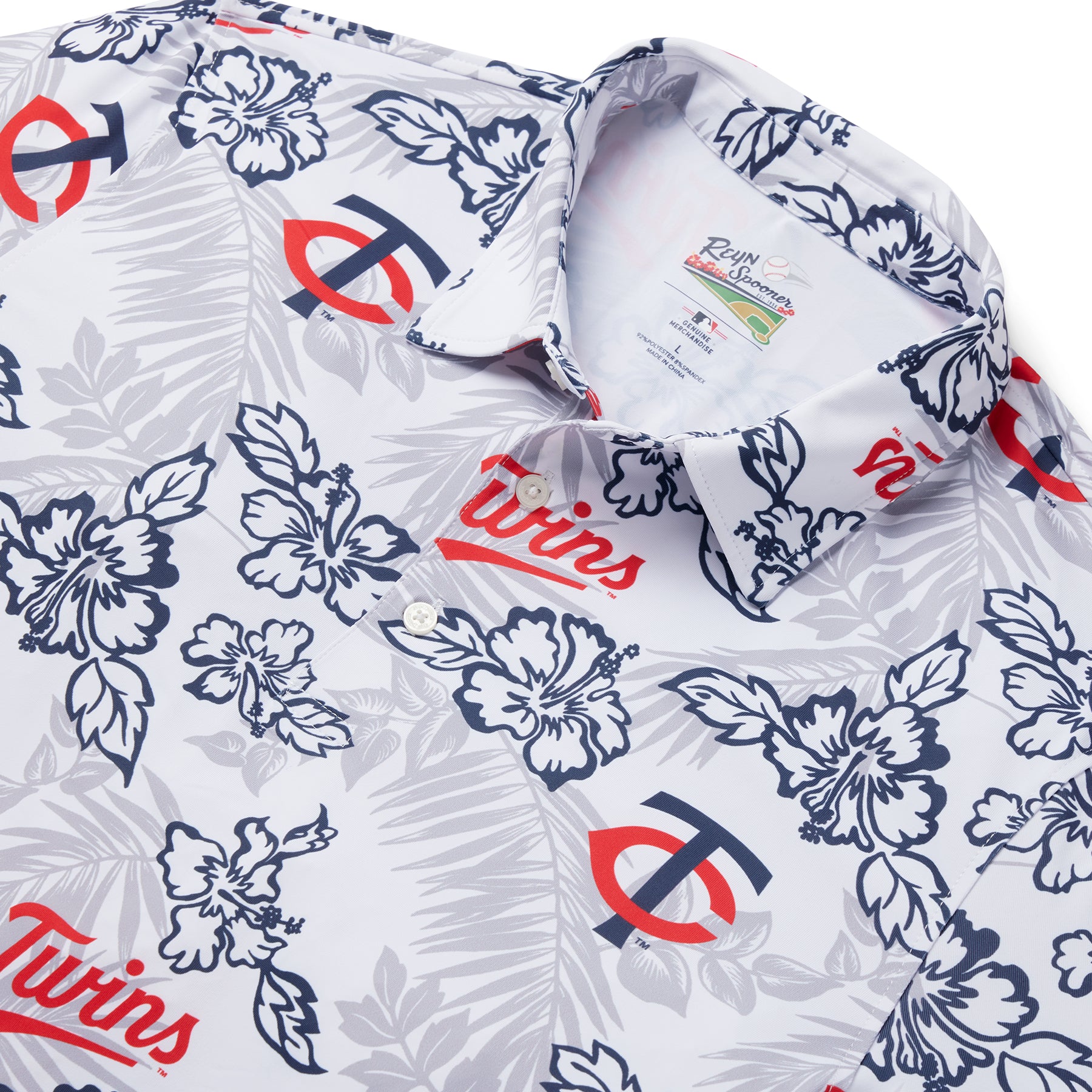 Reyn Spooner MINNESOTA TWINS PUA PERFORMANCE POLO in WHITE