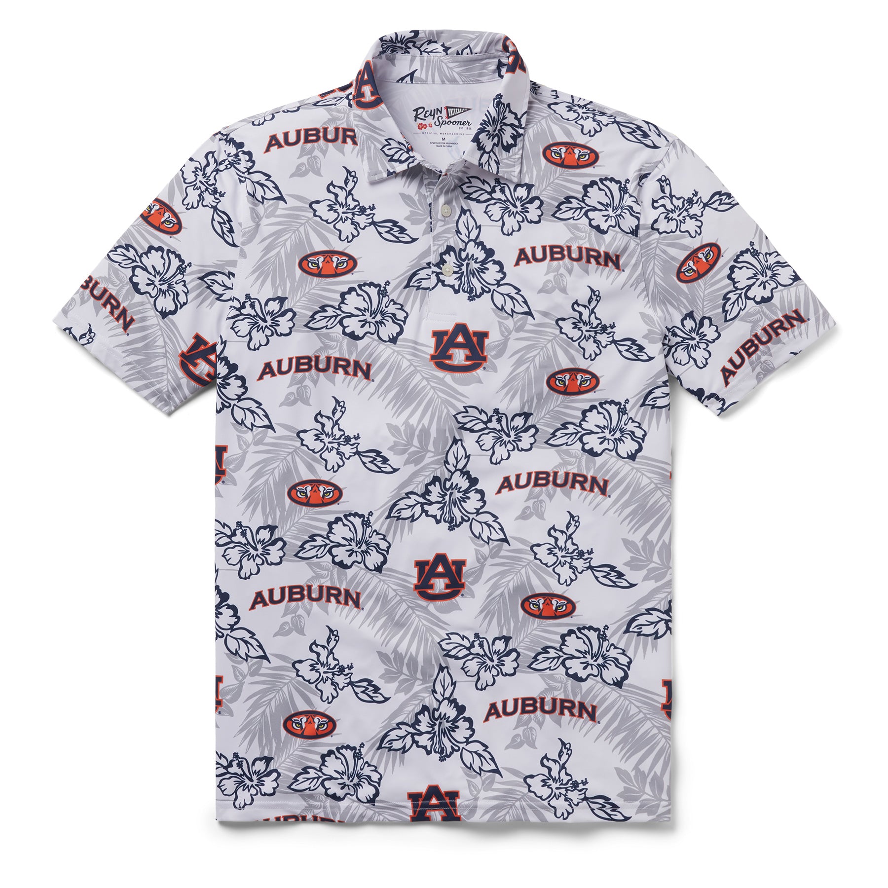 Reyn Spooner AUBURN UNIVERSITY PUA PERFORMANCE POLO in WHITE