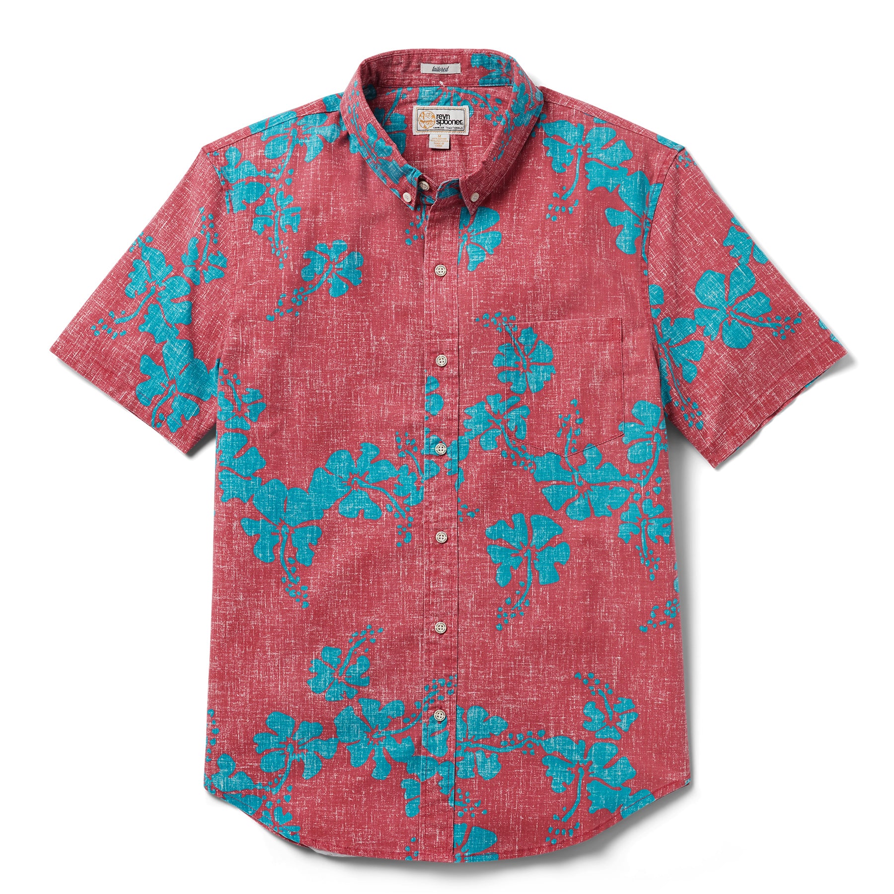 Reyn Spooner 50TH STATE FLOWER TAILORED in RED