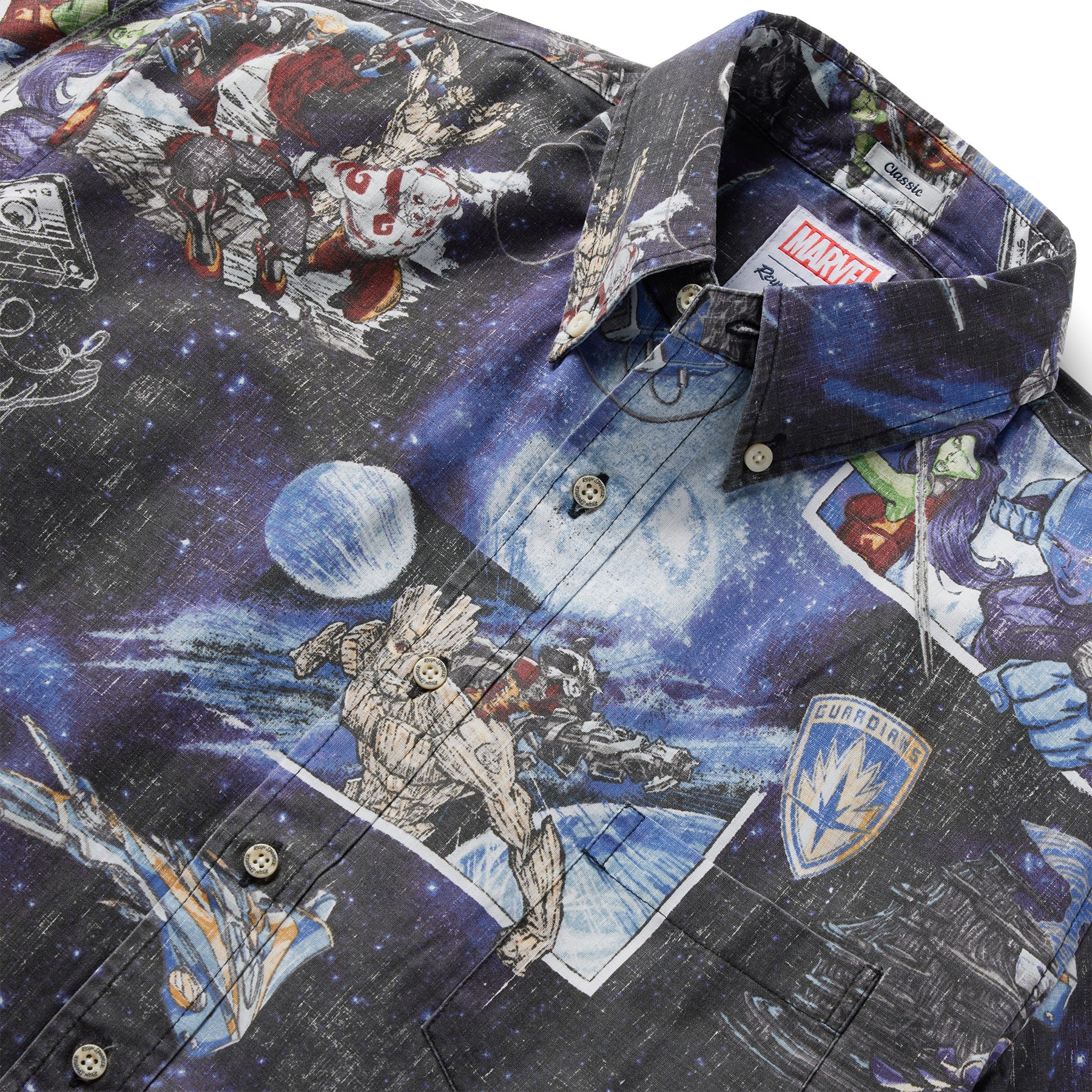 Reyn Spooner GUARDIANS OF THE GALAXY BUTTON FRONT in GALAXY