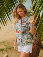 Reyn Spooner ORANGE COUNTY FAIR ABBY TOP in DARK AQUA
