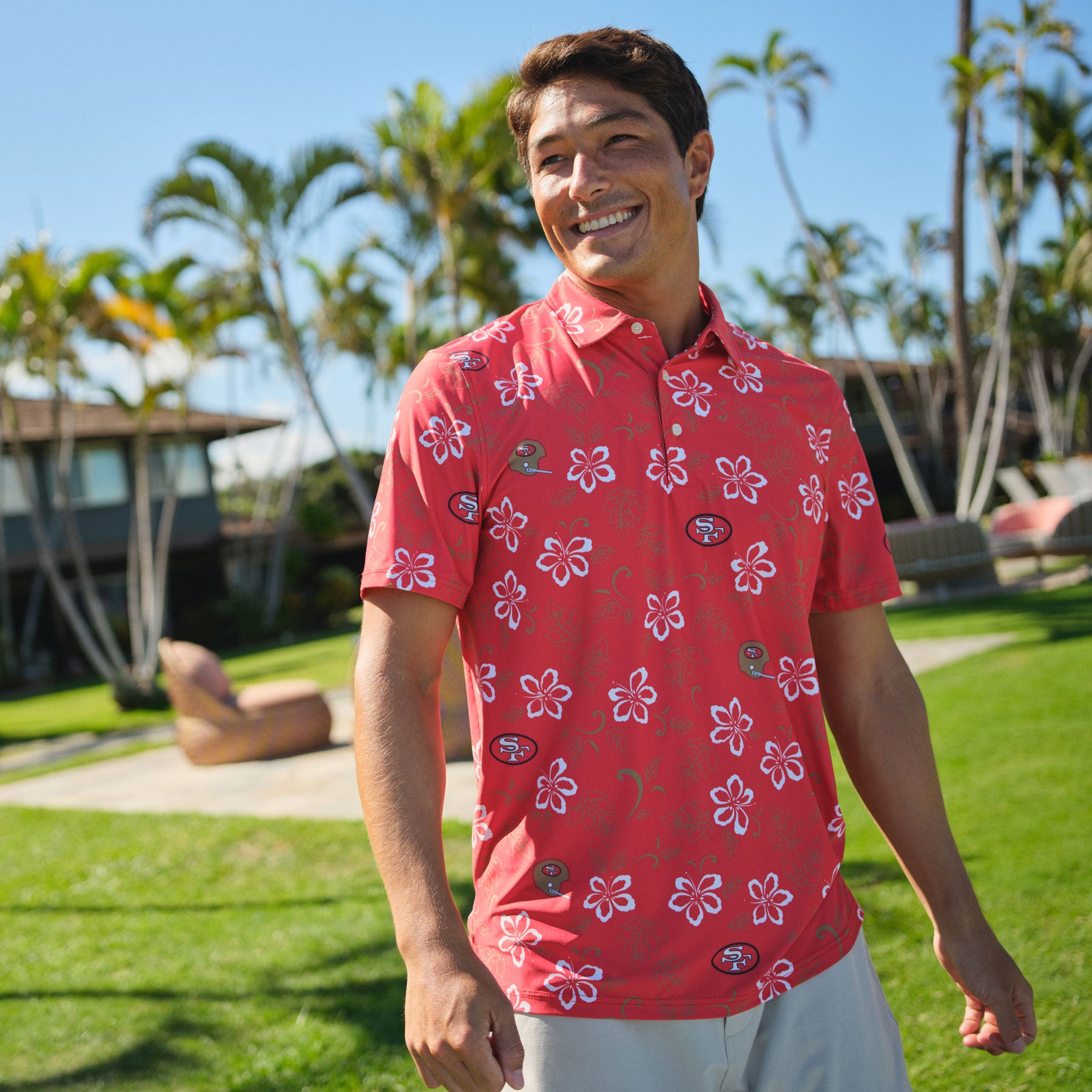 SAN FRANCISCO 49ERS THROWBACK PERFORMANCE POLO – Reyn Spooner