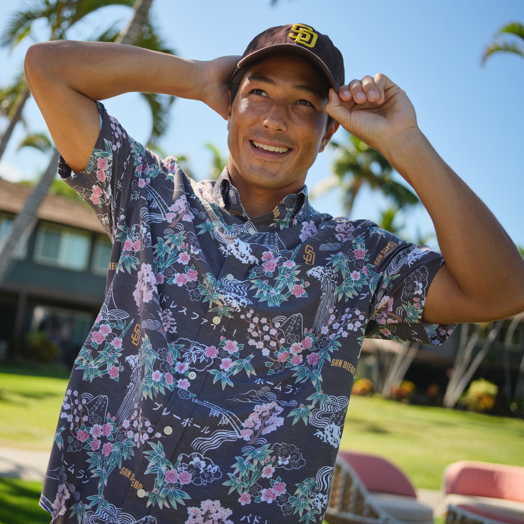 ラ*ト様 Reyn spooner PADRES MLB ハワイアンシャツ Lサ MLB® SAN DIEGO PADRES SCENIC – Reyn Spooner