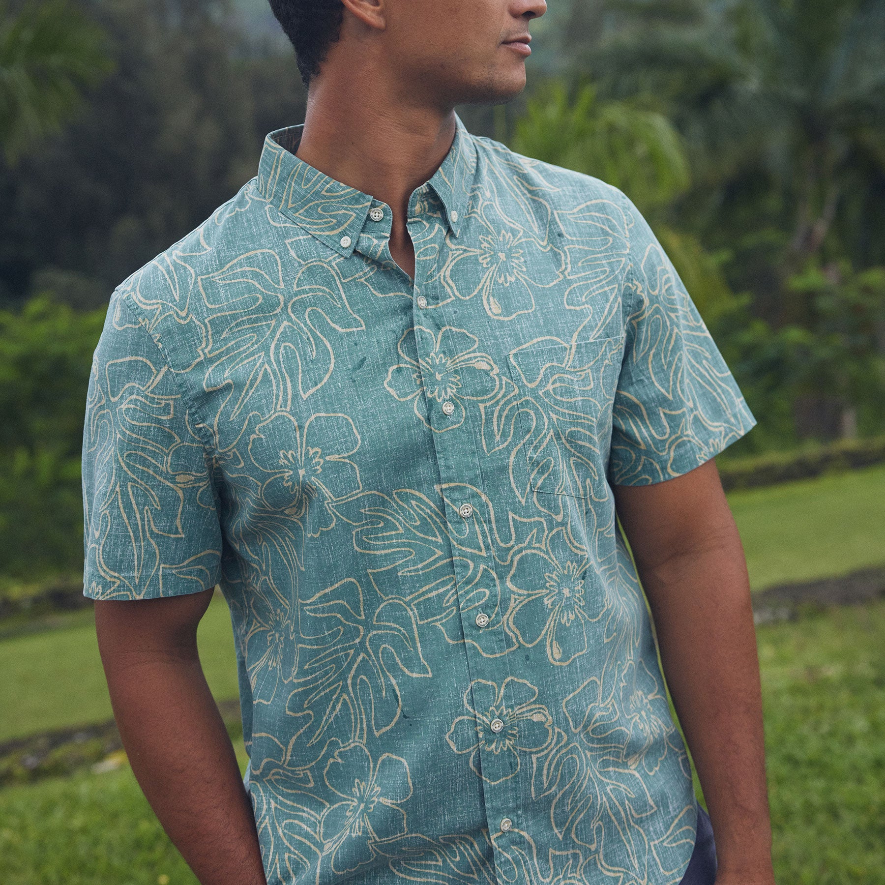MONSTERA INK MEN'S SHIRT | Reyn Spooner