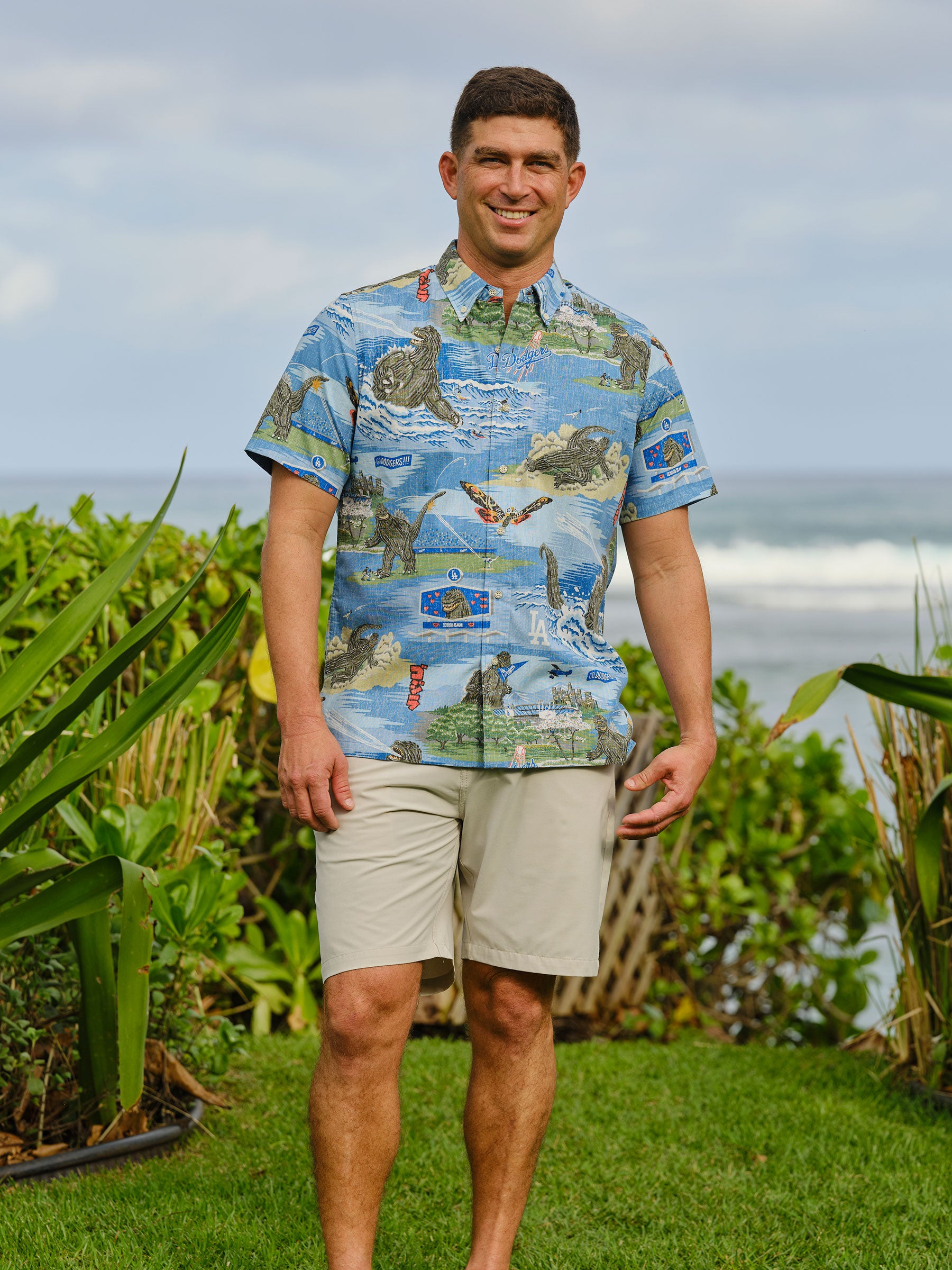 MLB® LOS ANGELES DODGERS GODZILLA ALOHA SHIRT | Reyn Spooner
