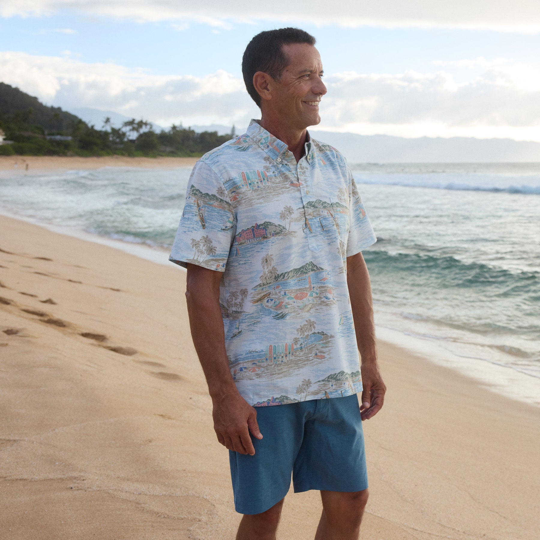 WAIKIKI NOSTALGIA MEN'S ALOHA SHIRT | Reyn Spooner