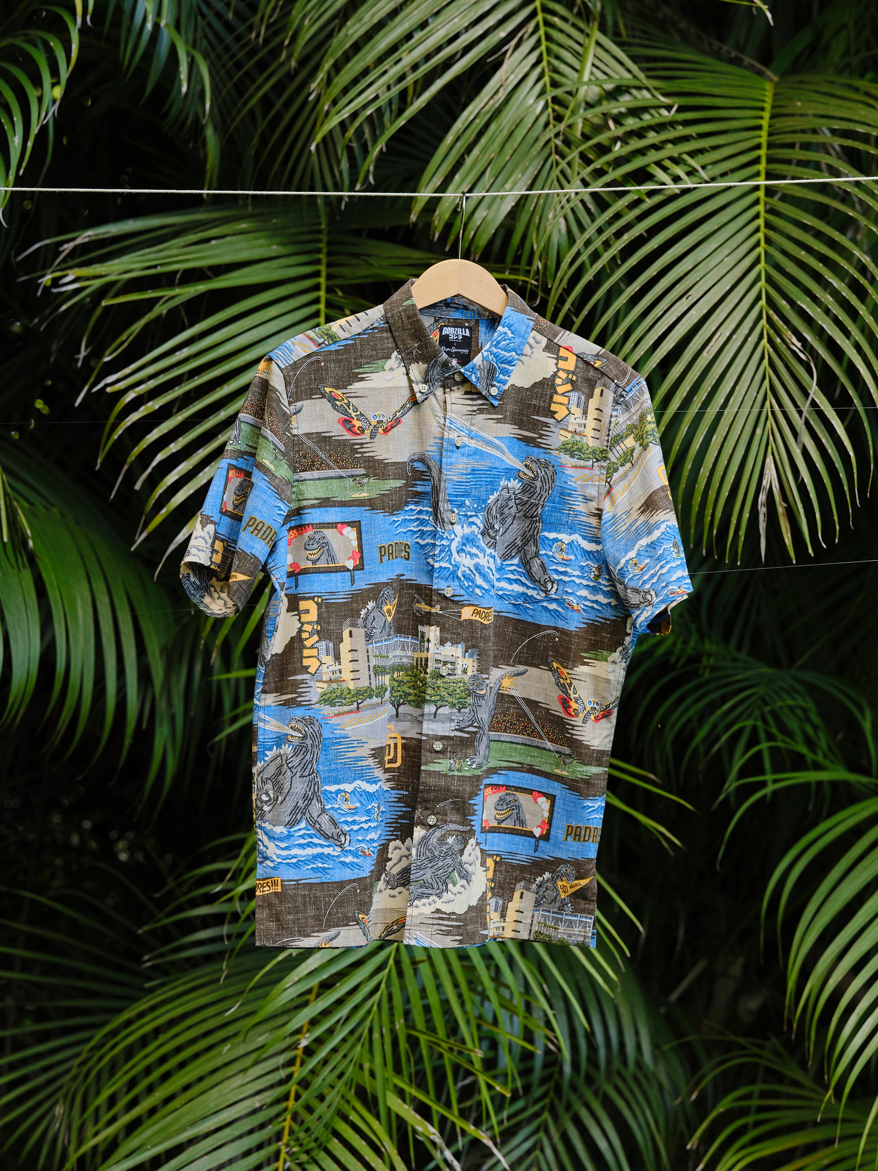 MLB® SAN DIEGO PADRES GODZILLA ALOHA SHIRT – Reyn Spooner