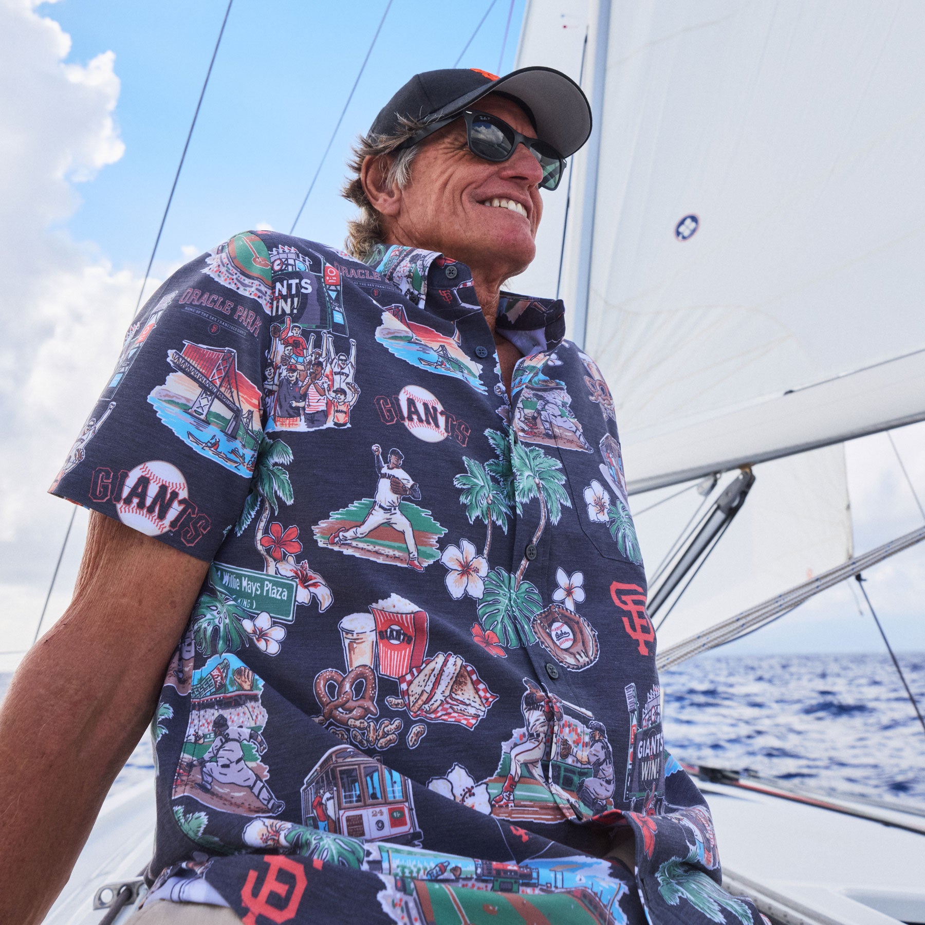 MLB® SAN FRANCISCO GIANTS SCENIC PERFORMANCE ALOHA SHIRT – Reyn