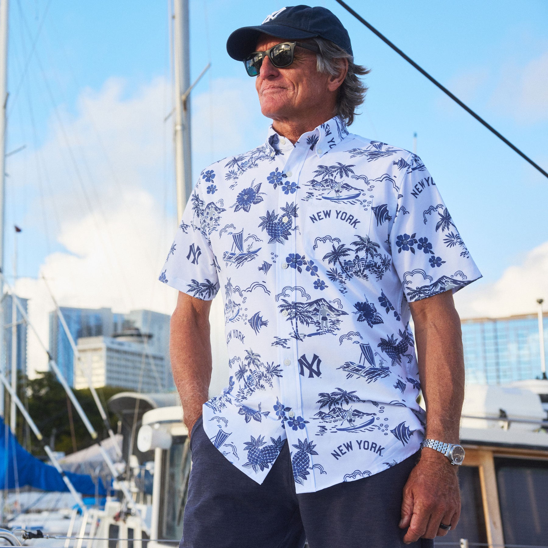 MLB® NEW YORK YANKEES COOPERSTOWN PERFORMANCE ALOHA SHIRT – Reyn