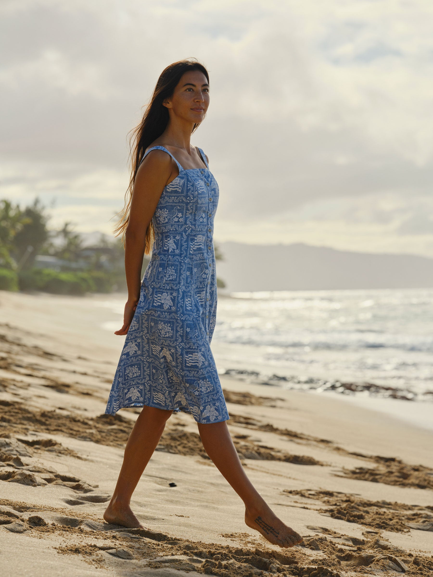Leilian★キャラオクルス×reyn spooner ハワイアン柄ワンピース WOMEN'S LAHAINA SAILOR RILEY DRESS | Reyn Spooner