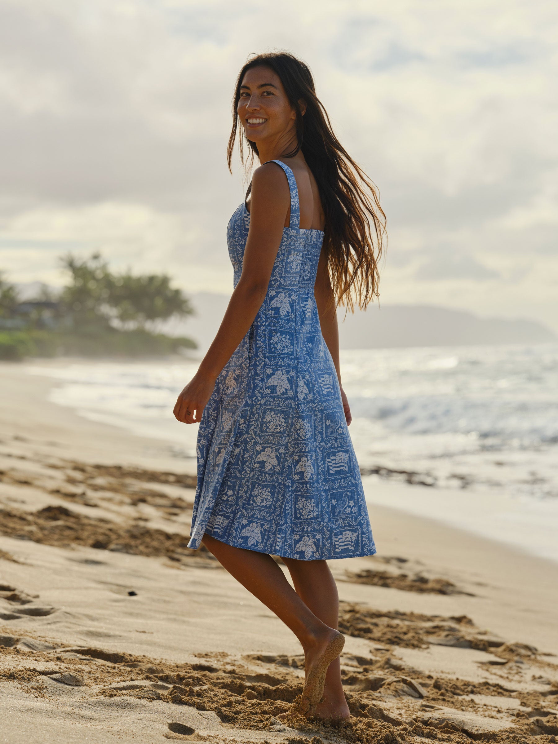 Leilian★キャラオクルス×reyn spooner ハワイアン柄ワンピース WOMEN'S LAHAINA SAILOR RILEY DRESS | Reyn Spooner