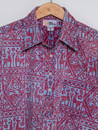 Reyn Spooner 1981 LLAMA ALOHA SHIRT in RED