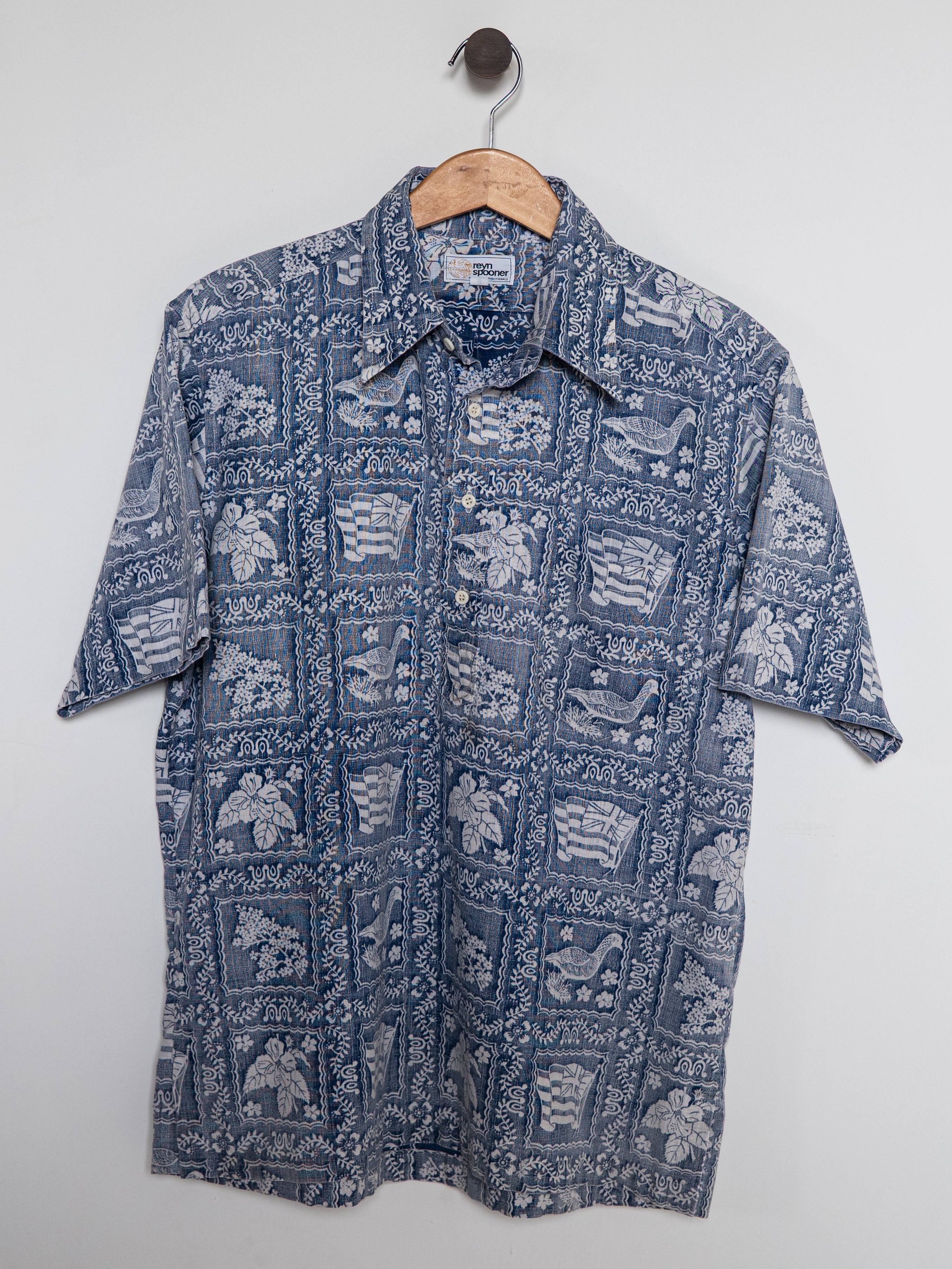Reyn Spooner 1968 LAHAINA SAILOR ALOHA SHIRT in DENIM