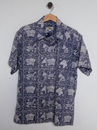 Reyn Spooner 1968 LAHAINA SAILOR ALOHA SHIRT in NAVY