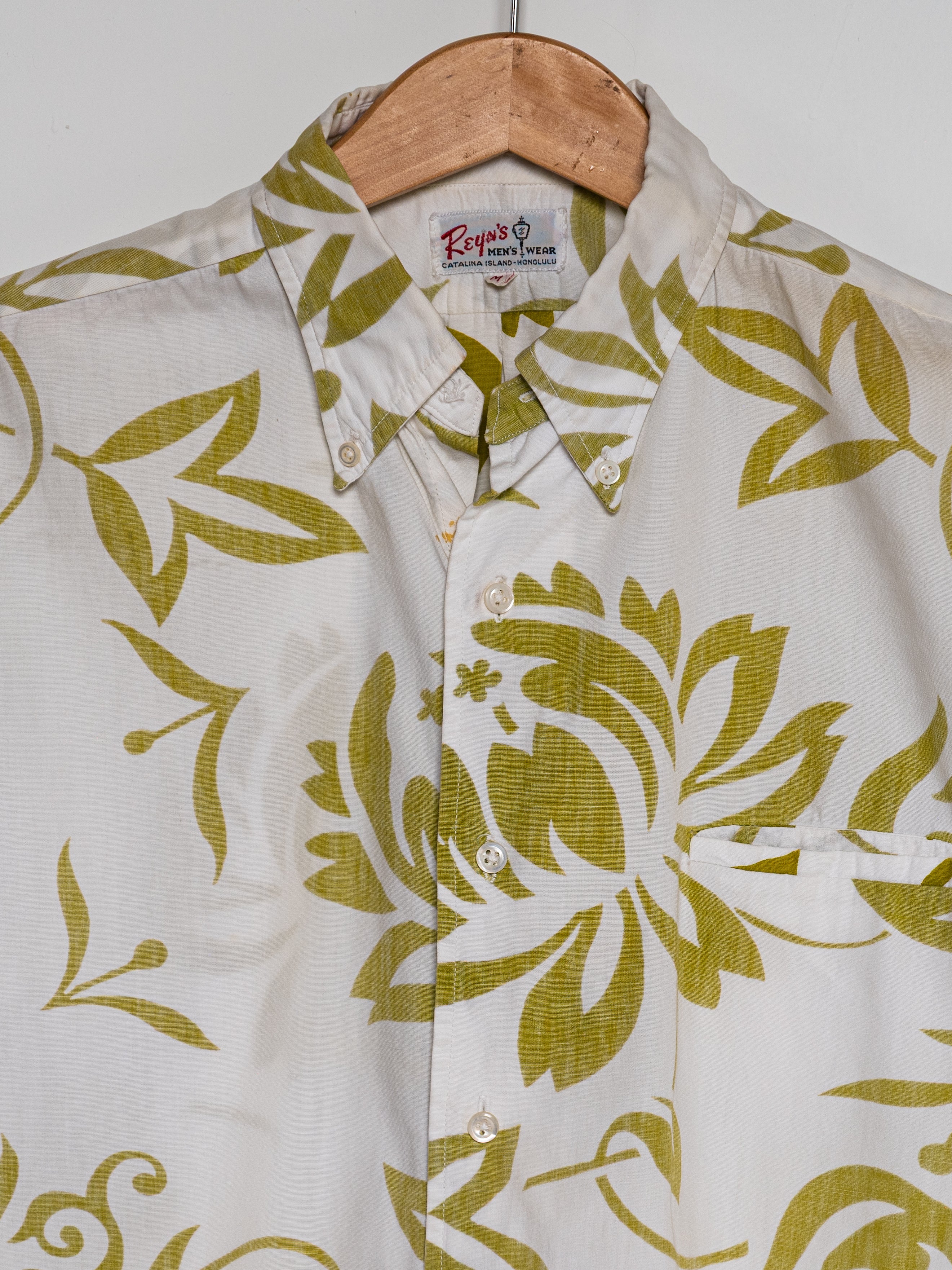 Reyn Spooner 1962 CLASSIC PAREAU ALOHA SHIRT in WHITE