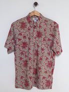 Reyn Spooner 1982 SINGAPORE ROSE ALOHA SHIRT in RED