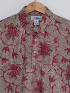 Reyn Spooner 1982 SINGAPORE ROSE ALOHA SHIRT in RED