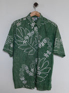Reyn Spooner 1981 ORIGINAL REYN SPOONER (REYN SPOONER TAHITIAN) ALOHA SHIRT in GREEN