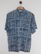 Reyn Spooner 1980s NEWPORT SAILOR ALOHA SHIRT in NAVY