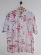 Reyn Spooner 1988 BIG GAME FISHING ALOHA SHIRT in WHITE