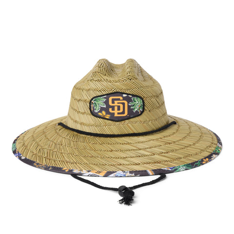 San Diego padres fedora straw hat San Diego Padres Floral Straw Hat FOCO main image 3