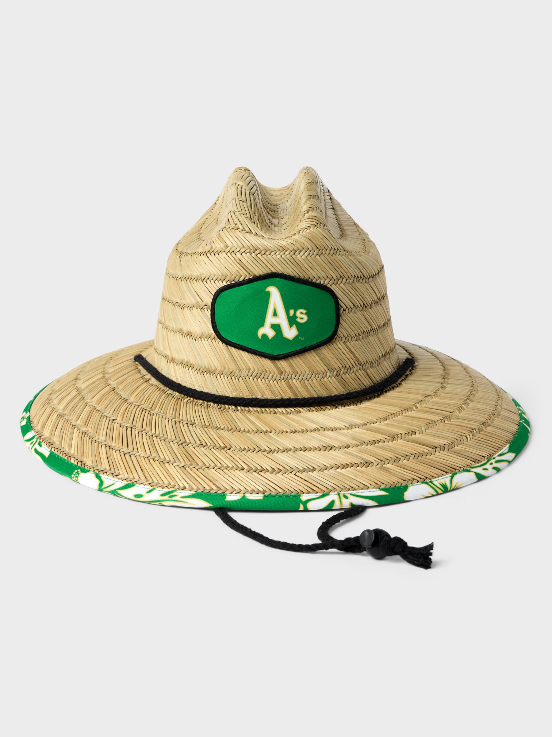 Reyn Spooner MLB® ATHLETICS COOPERSTOWN STRAW HAT in GREEN