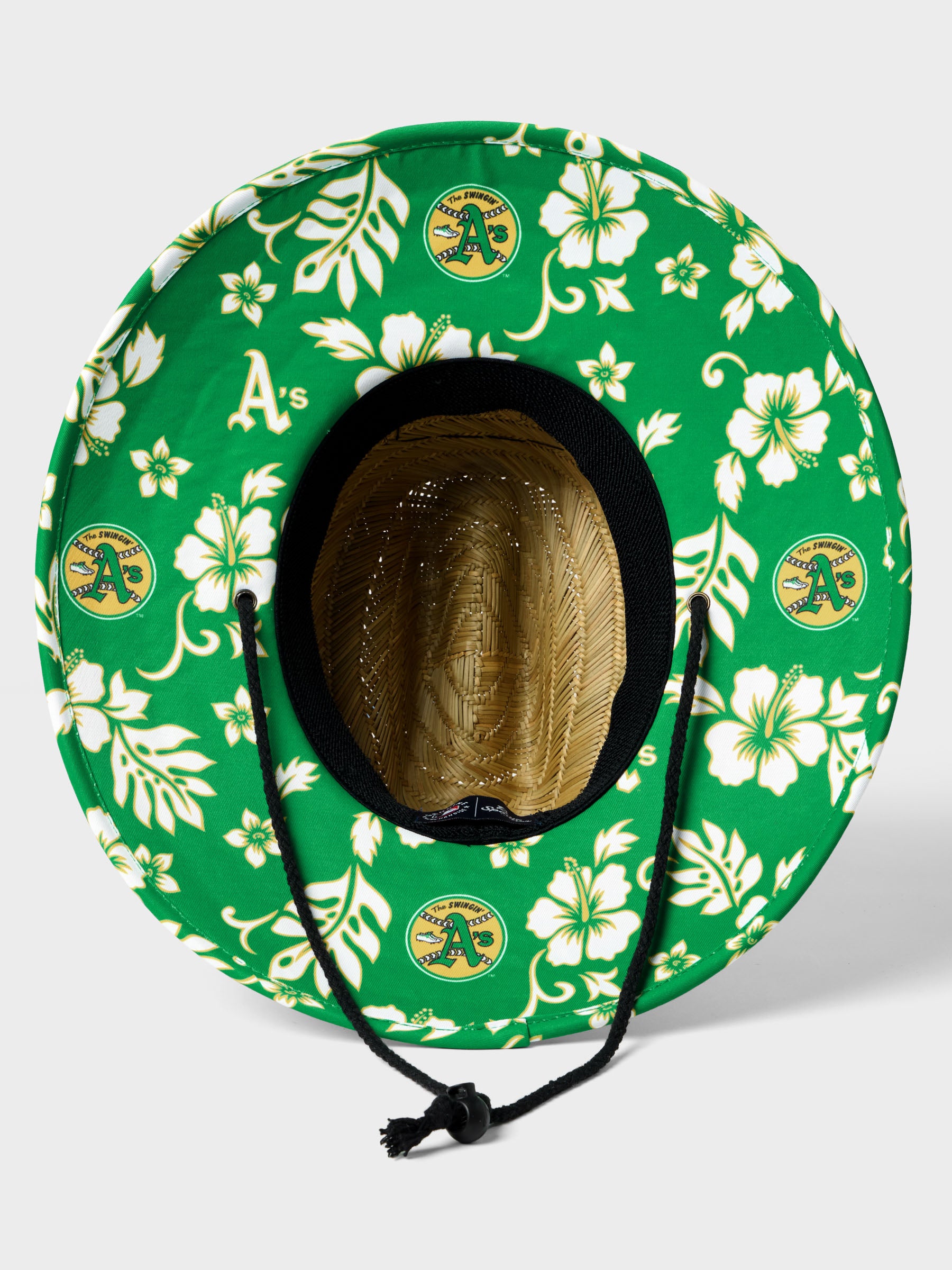 Reyn Spooner MLB® ATHLETICS COOPERSTOWN STRAW HAT in GREEN