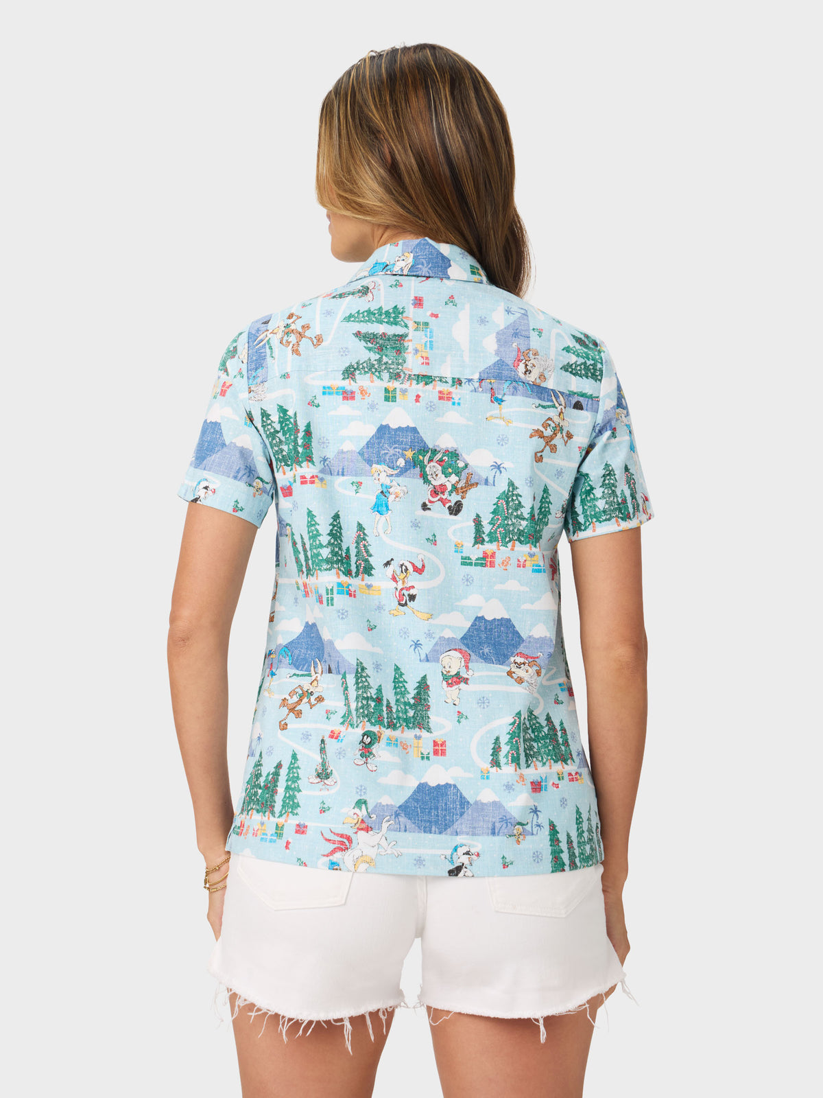 Reyn Spooner A LOONEY TUNES CHRISTMAS ABBY TOP in BLUE
