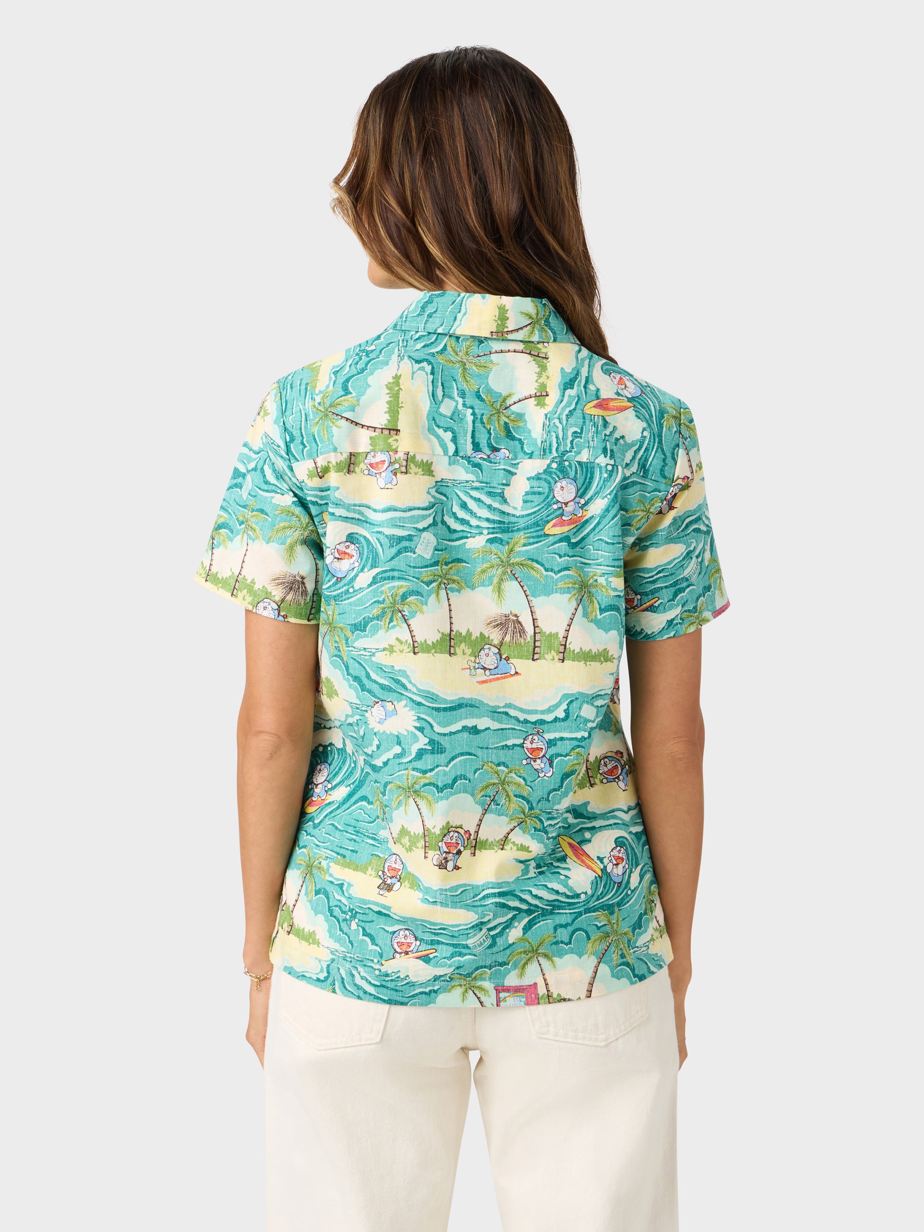 Reyn Spooner ALOHA DORAEMON ABBY TOP in TEAL