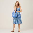 Reyn Spooner ALOHA BISCUS MINI TOTE BAG in BLUE HORIZON