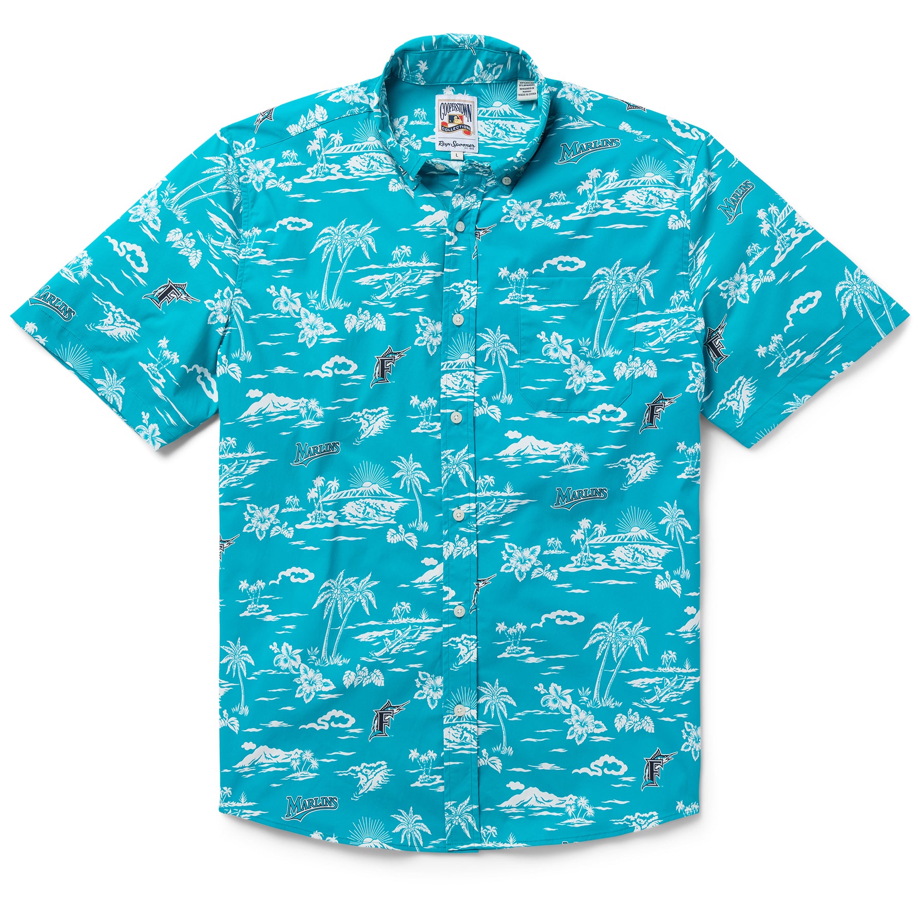 MLB® FLORIDA MARLINS COOPERSTOWN PERFORMANCE ALOHA SHIRT – Reyn