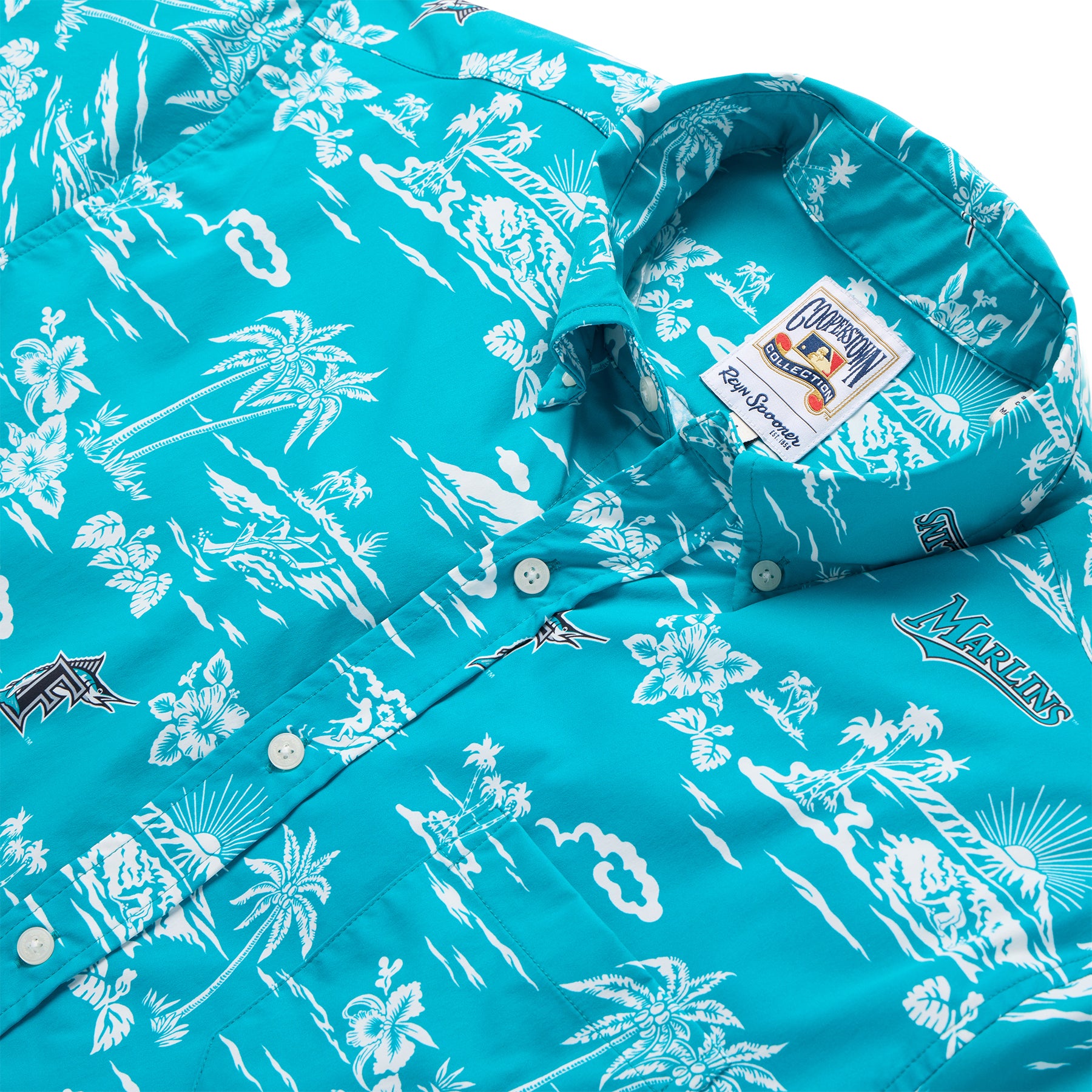 MLB® FLORIDA MARLINS COOPERSTOWN PERFORMANCE ALOHA SHIRT – Reyn